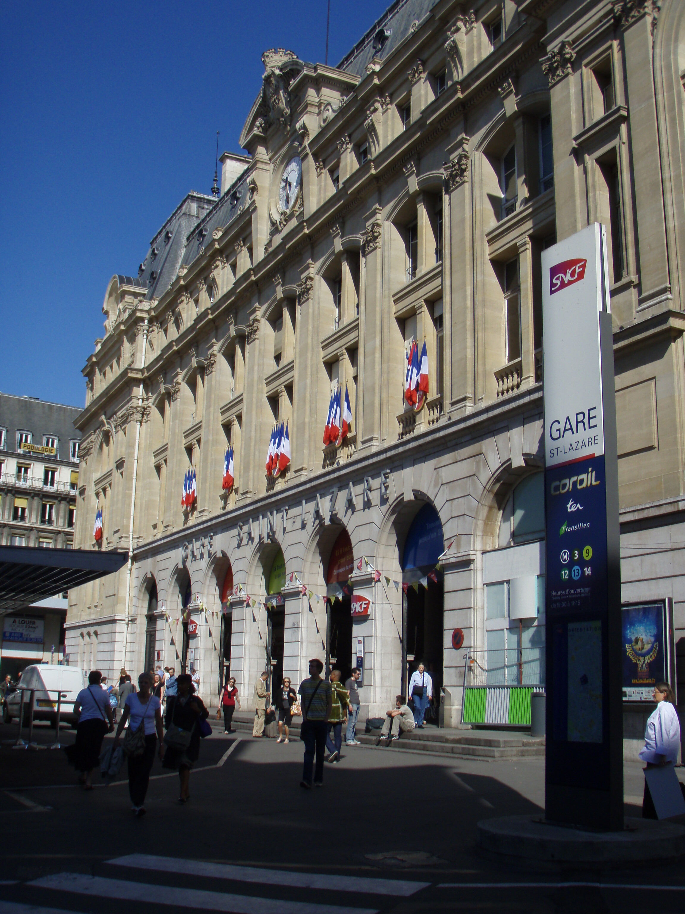 照片 法国(France) 巴黎(Paris) 圣拉扎尔火车站(Gare St Lazare) 2007-07 3