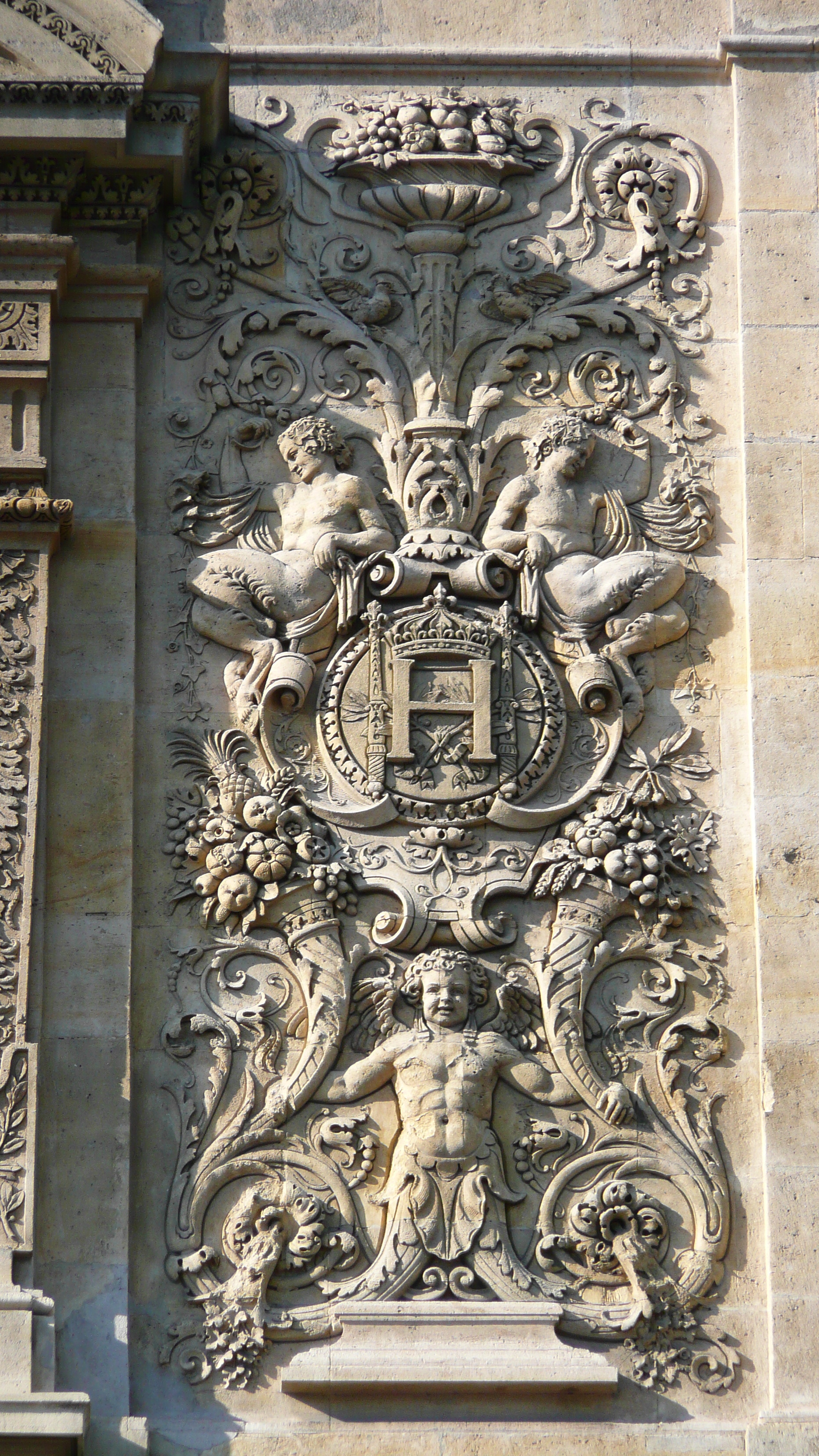照片 法国(France) 巴黎(Paris) 卢浮宫(Louvre) 卢浮宫临河立面(Riverside facade of Louvre) 2007-07 5