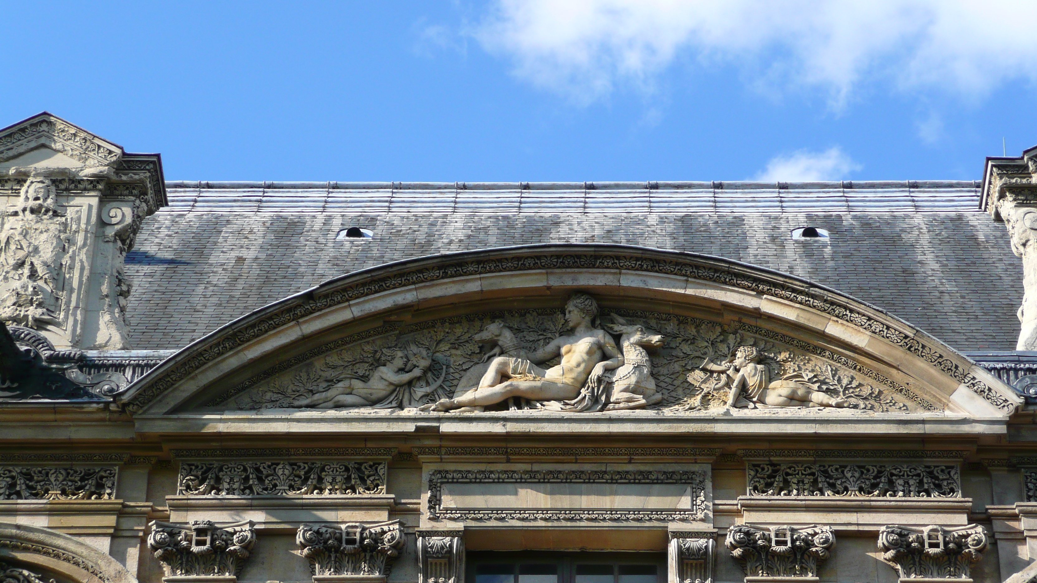 照片 法国(France) 巴黎(Paris) 卢浮宫(Louvre) 卢浮宫临河立面(Riverside facade of Louvre) 2007-07 17