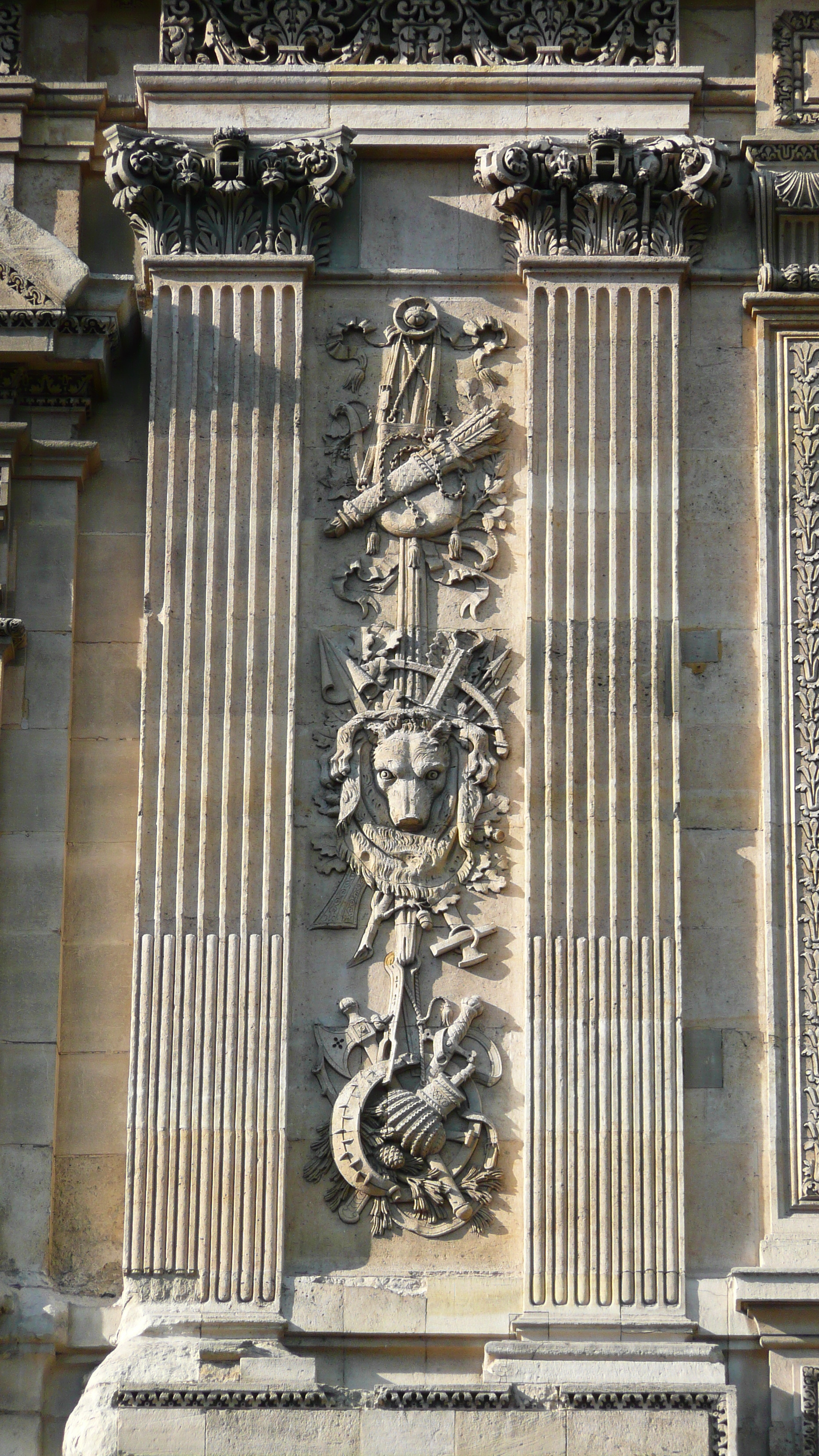 照片 法国(France) 巴黎(Paris) 卢浮宫(Louvre) 卢浮宫临河立面(Riverside facade of Louvre) 2007-07 56