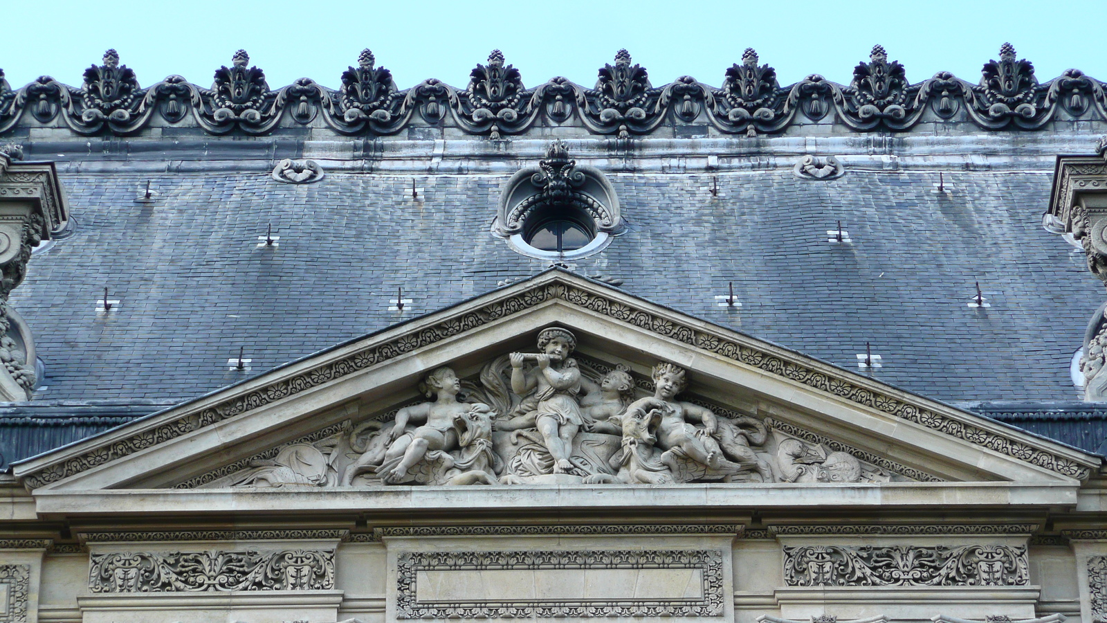 照片 法国(France) 巴黎(Paris) 卢浮宫(Louvre) 卢浮宫临河立面(Riverside facade of Louvre) 2007-07 49