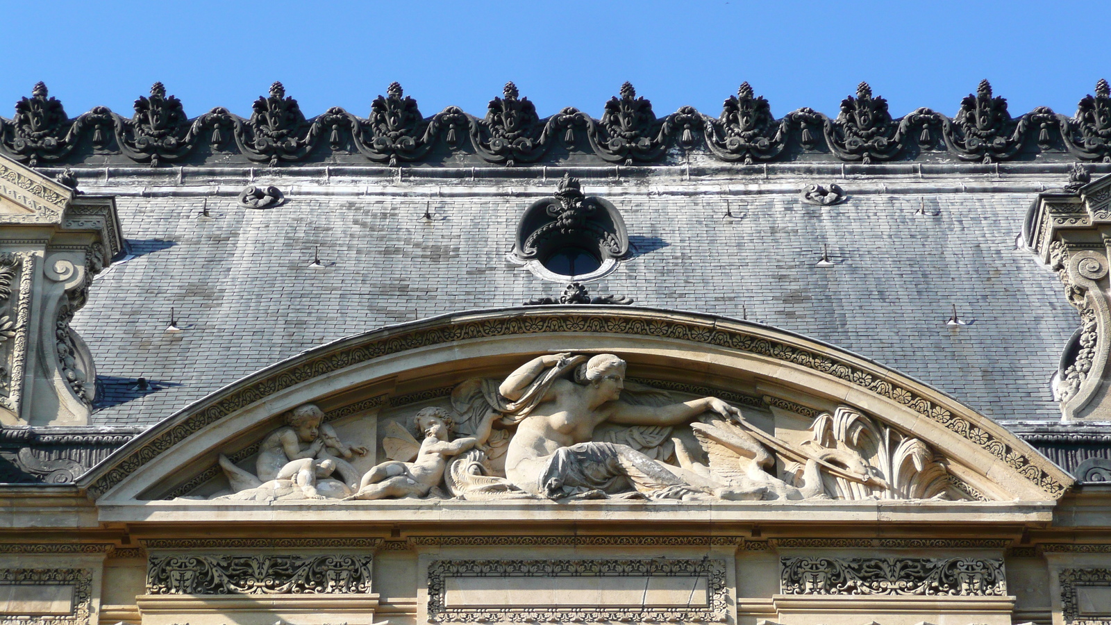 照片 法国(France) 巴黎(Paris) 卢浮宫(Louvre) 卢浮宫临河立面(Riverside facade of Louvre) 2007-07 61