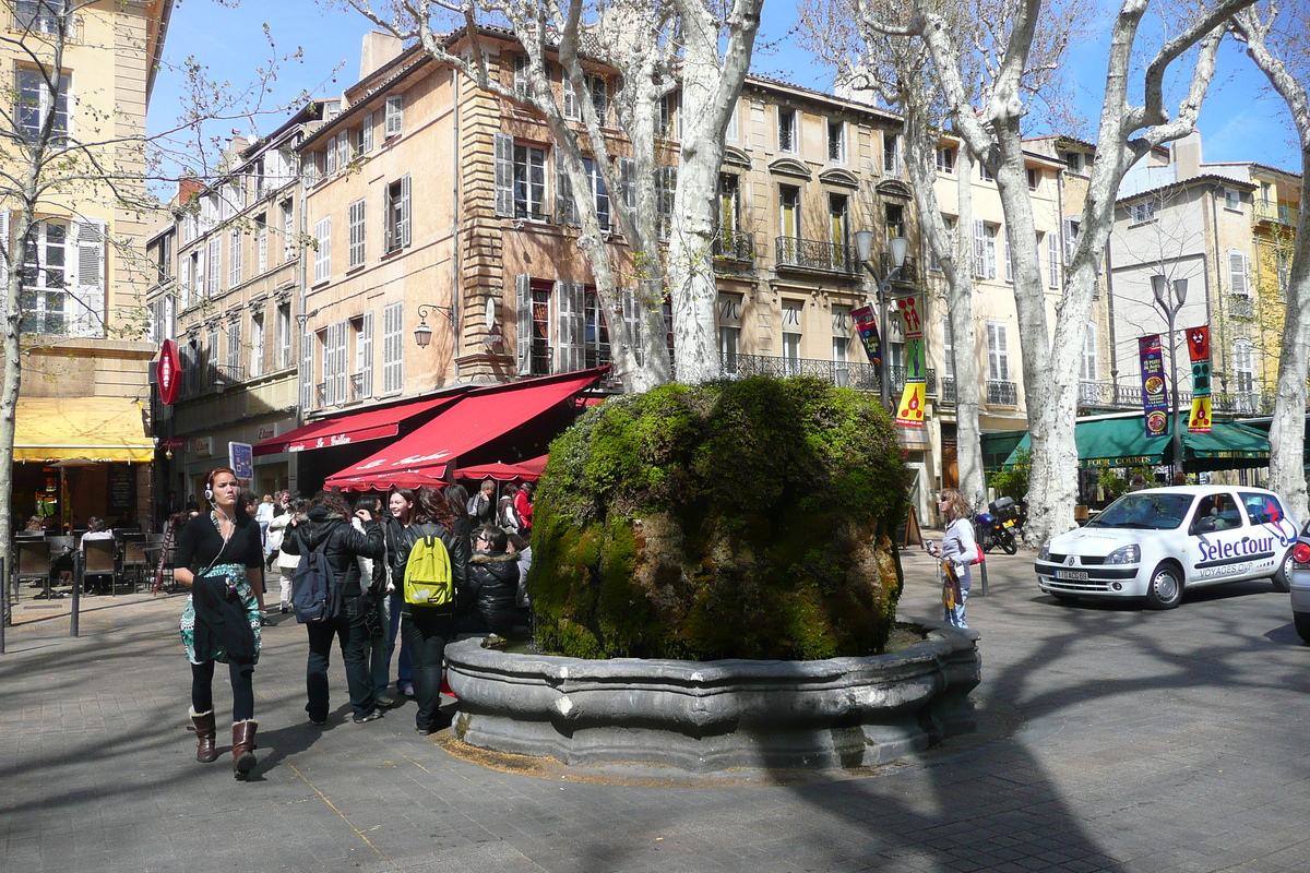 照片 法国(France) 普罗旺斯地区艾克斯(Aix en Provence) 米拉波林荫大道(Cours Mirabeau) 2008-04 14
