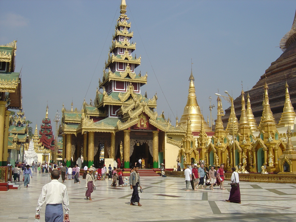 照片 缅甸(Myanmar) 仰光(Yangon) 仰光大金塔(Shwedagon Pagoda) 2005-01 14