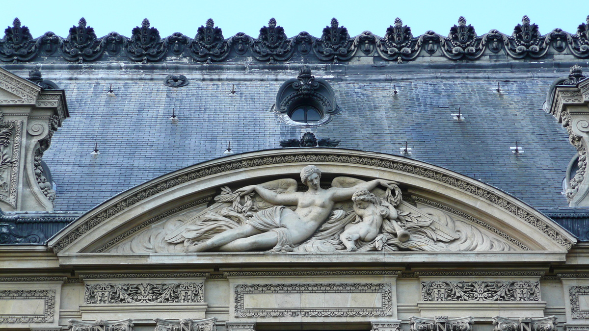 照片 法国(France) 巴黎(Paris) 卢浮宫(Louvre) 卢浮宫临河立面(Riverside facade of Louvre) 2007-07 23