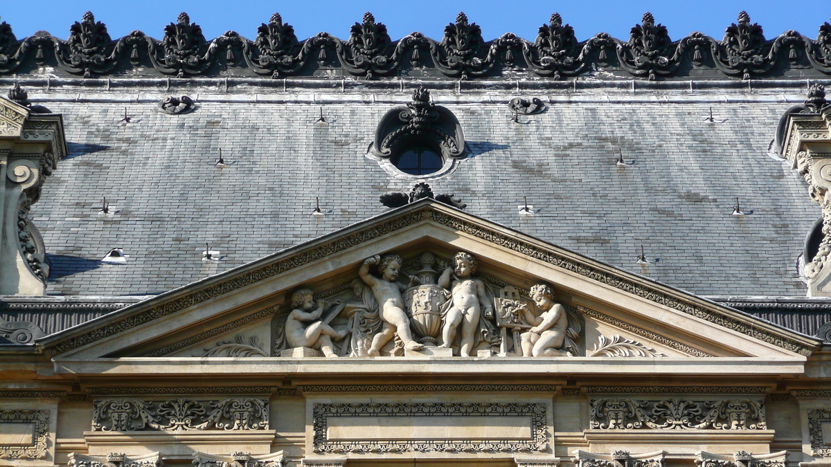 照片 法国(France) 巴黎(Paris) 卢浮宫(Louvre) 卢浮宫临河立面(Riverside facade of Louvre) 2007-07 52
