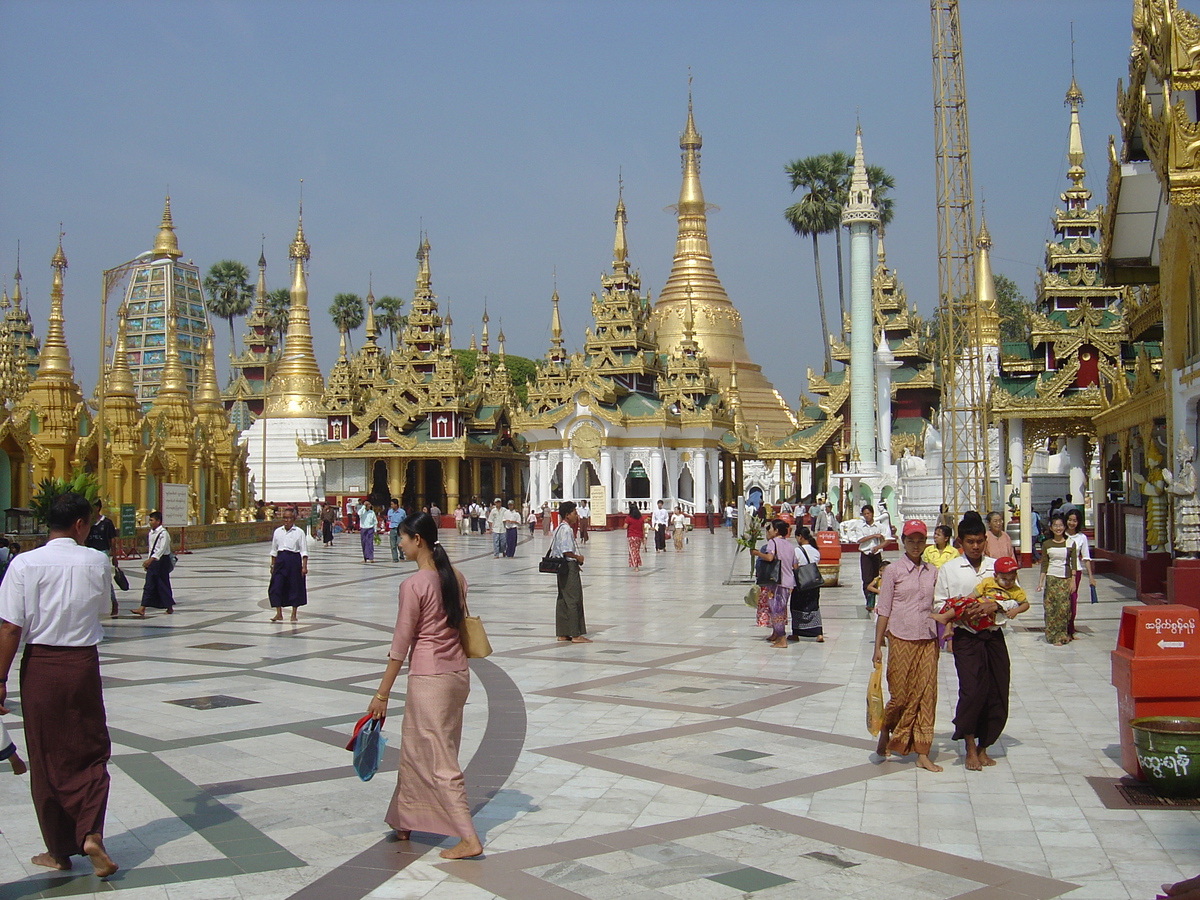 照片 缅甸(Myanmar) 仰光(Yangon) 仰光大金塔(Shwedagon Pagoda) 2005-01 12