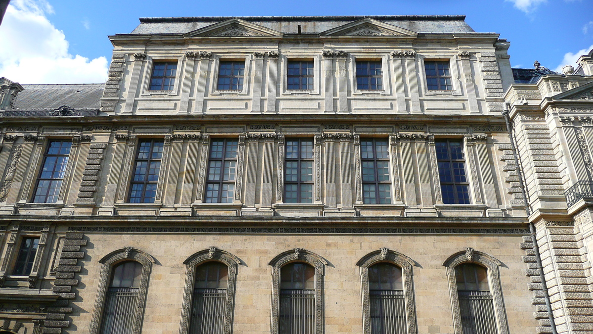照片 法国(France) 巴黎(Paris) 卢浮宫(Louvre) 卢浮宫临河立面(Riverside facade of Louvre) 2007-07 29