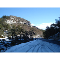 照片 法国(France) 库尔瑟古勒至格雷奥利耶雪场公路(Coursegoule to Greolieres les neiges road) 2007-01 21