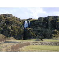 照片 冰岛(Iceland) 塞里雅兰瀑布(Seljarlandsfoss) 2003-03 0