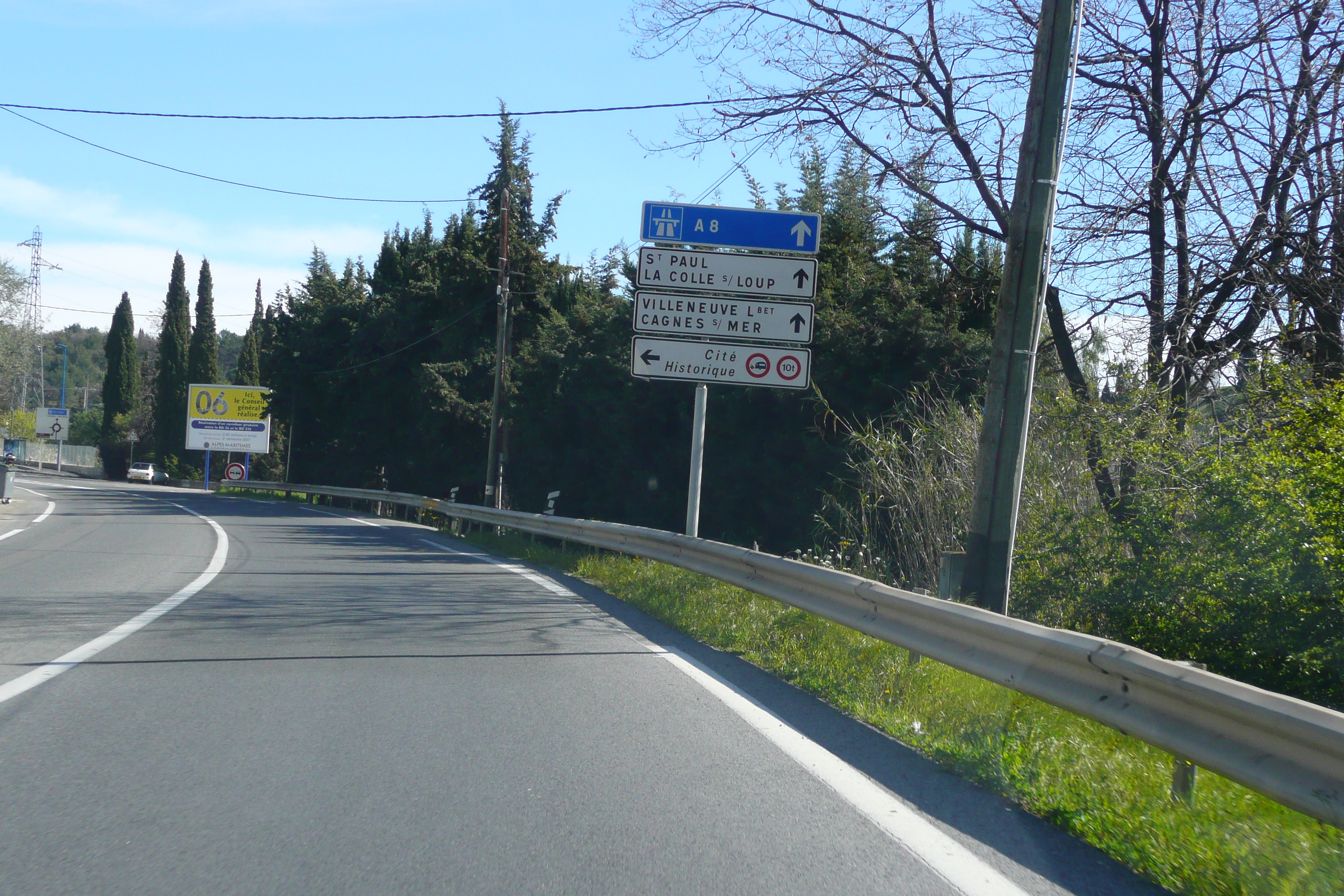 Photo France Côte d'Azur route de Vence à Cagnes 2008-03 7
