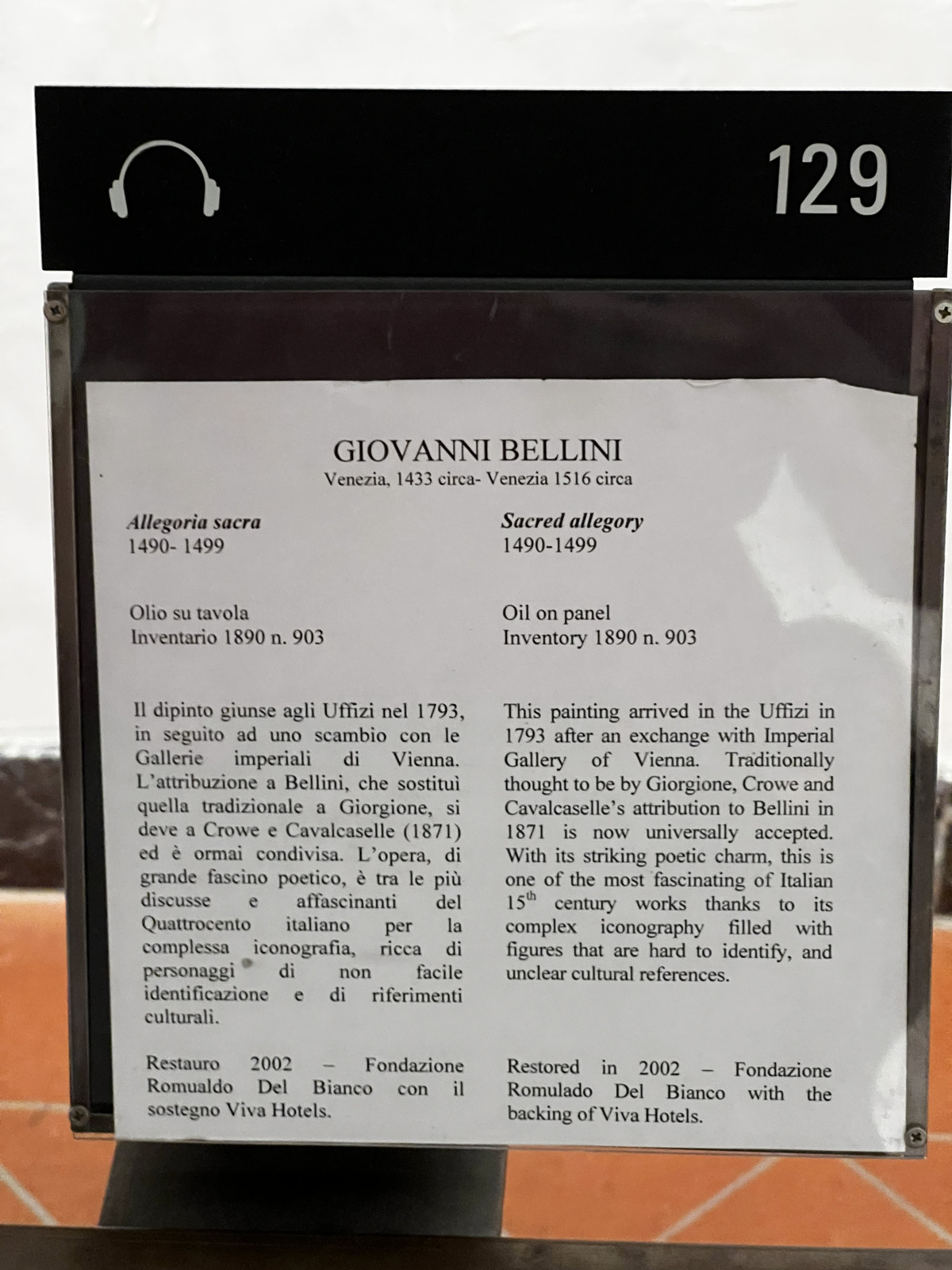 Photo Italie Florence Galerie des Offices 2022-05 380