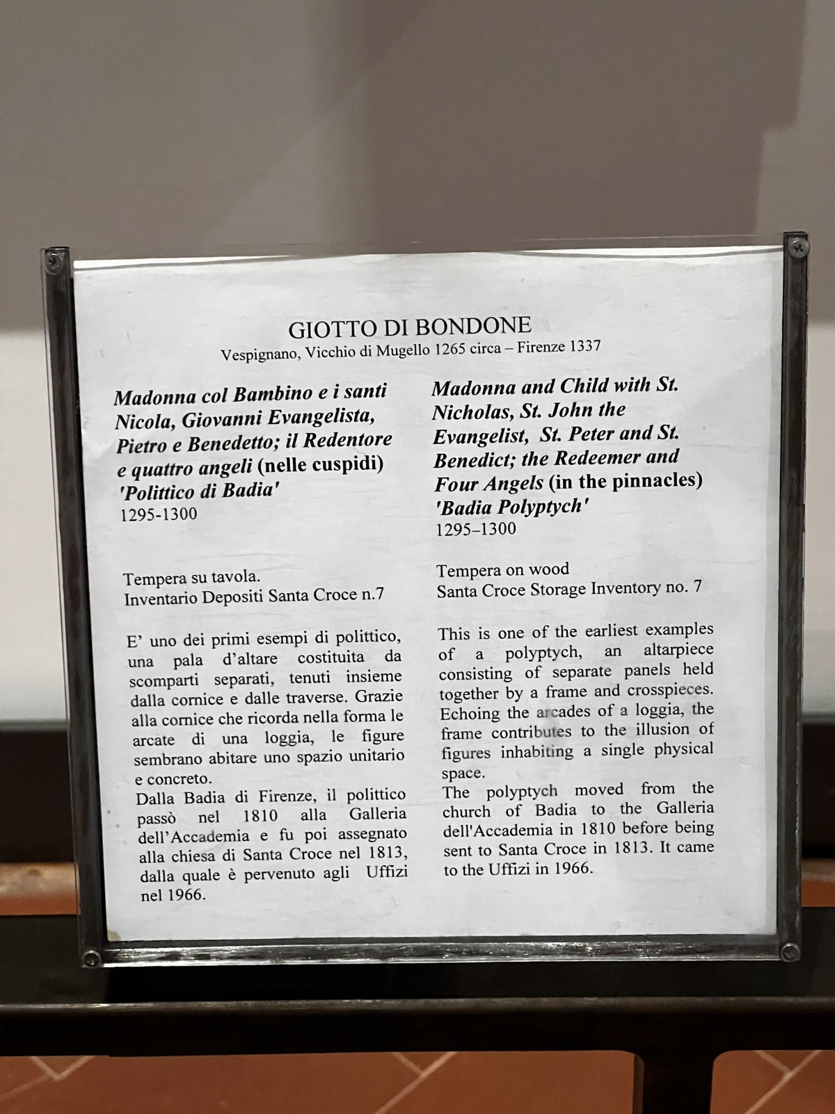 Photo Italie Florence Galerie des Offices 2022-05 377