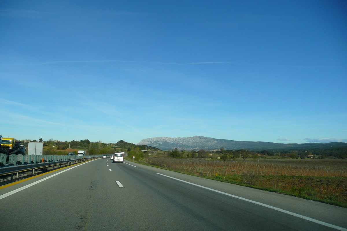 Photo France Côte d'Azur route A8 de Le Luc à Aix 2008-04 11