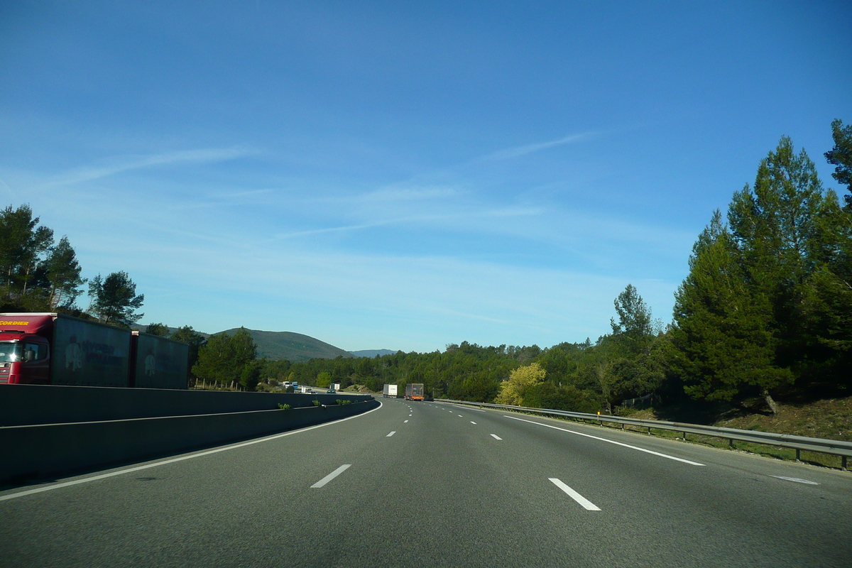 Photo France Côte d'Azur route A8 de Le Luc à Aix 2008-04 26