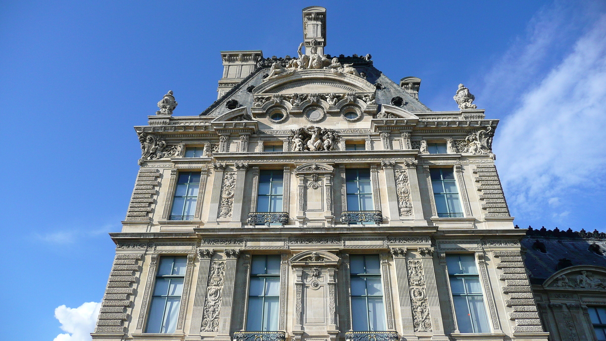 Photo France Paris Le Louvre Facade sur Seine du Louvre 2007-07 14