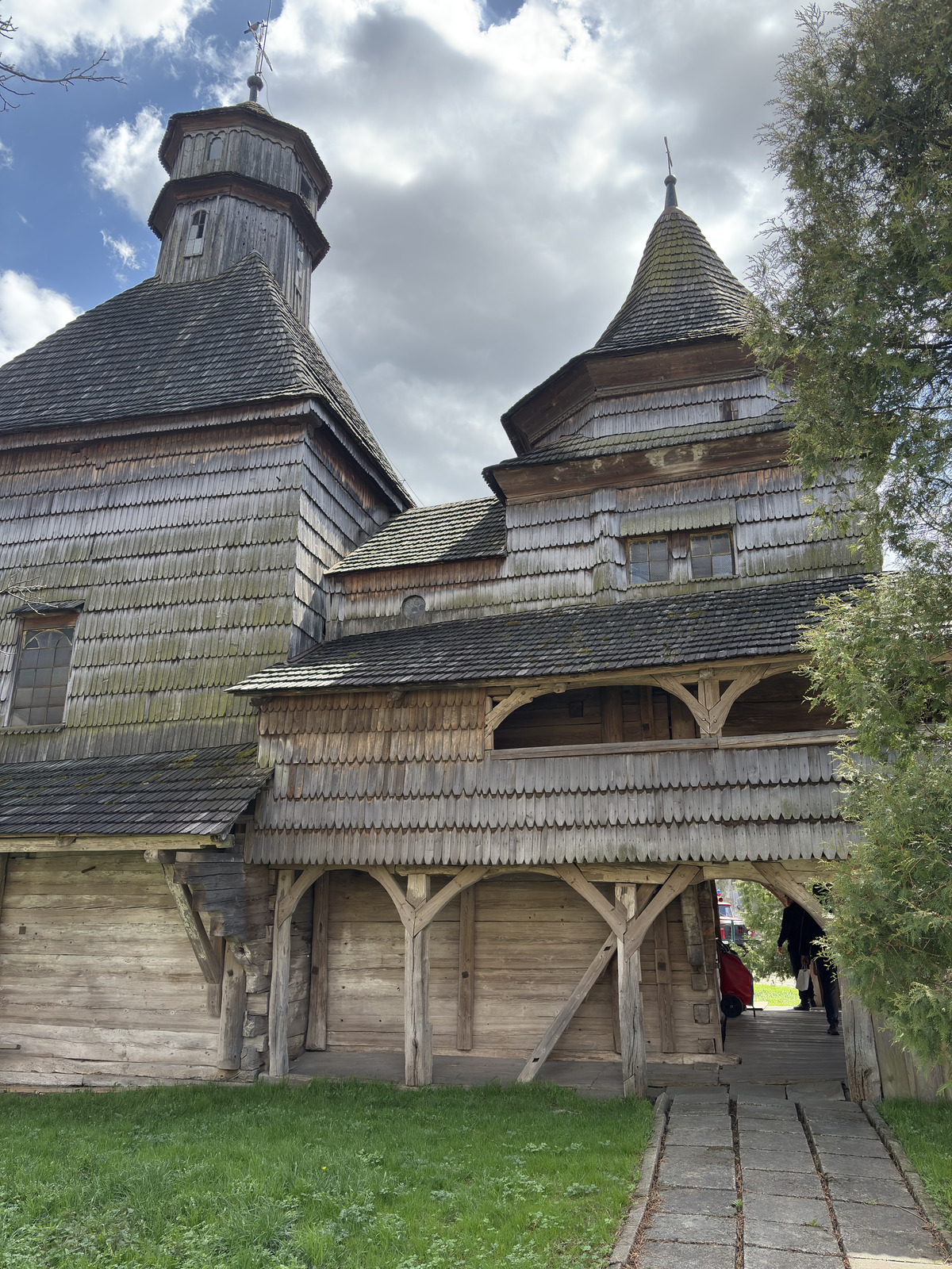 Picture Ukraine Drogobych St. George Wooden Church 2025-04 126 - View St. George Wooden Church