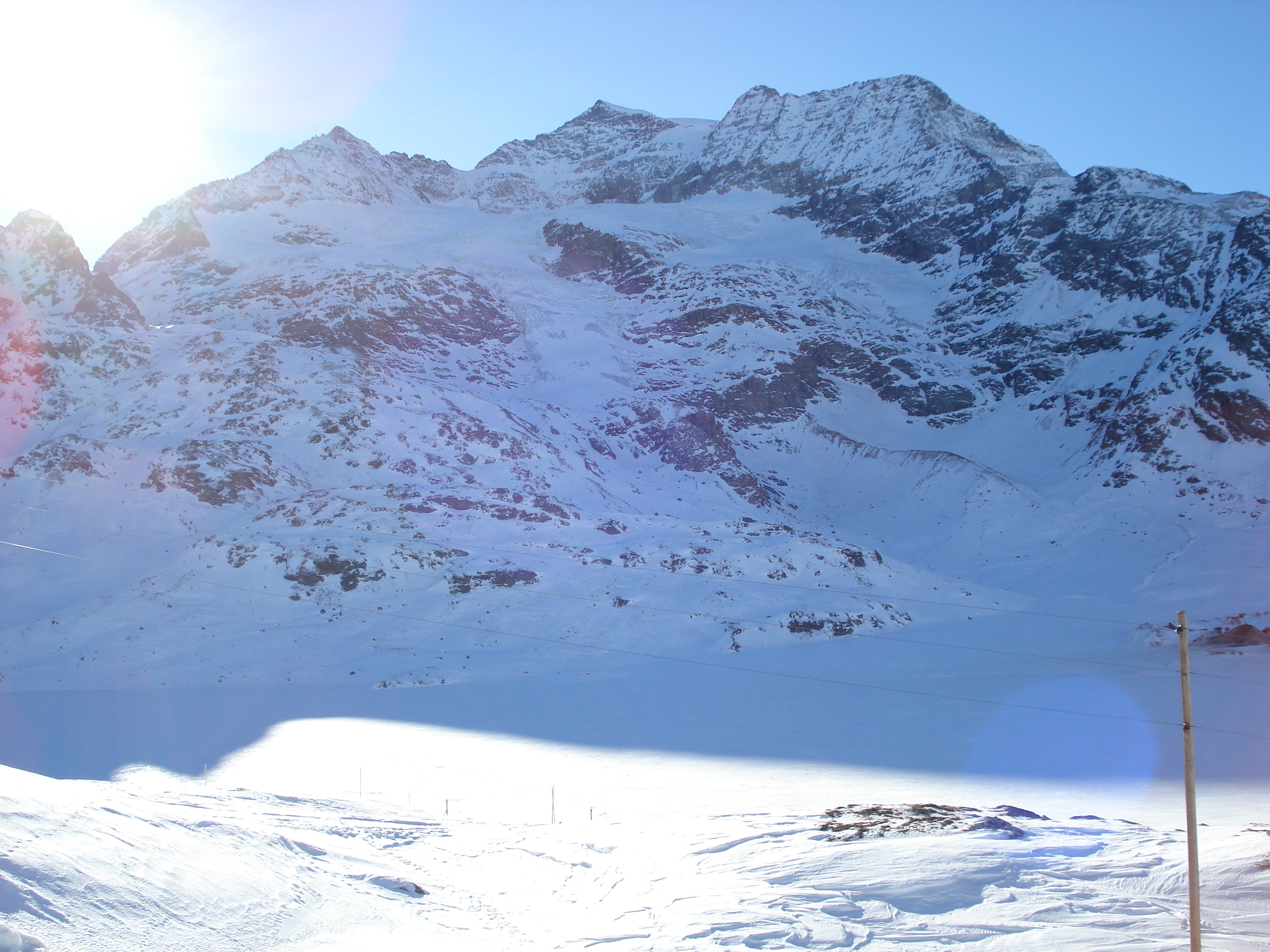 รูปถ่าย สวิสเซอร์แลนด์(Switzerland) จากปอนเตรซีนาไปลาโกเบียนโก(From Pontresina to Lago Bianco) 2007-01 31