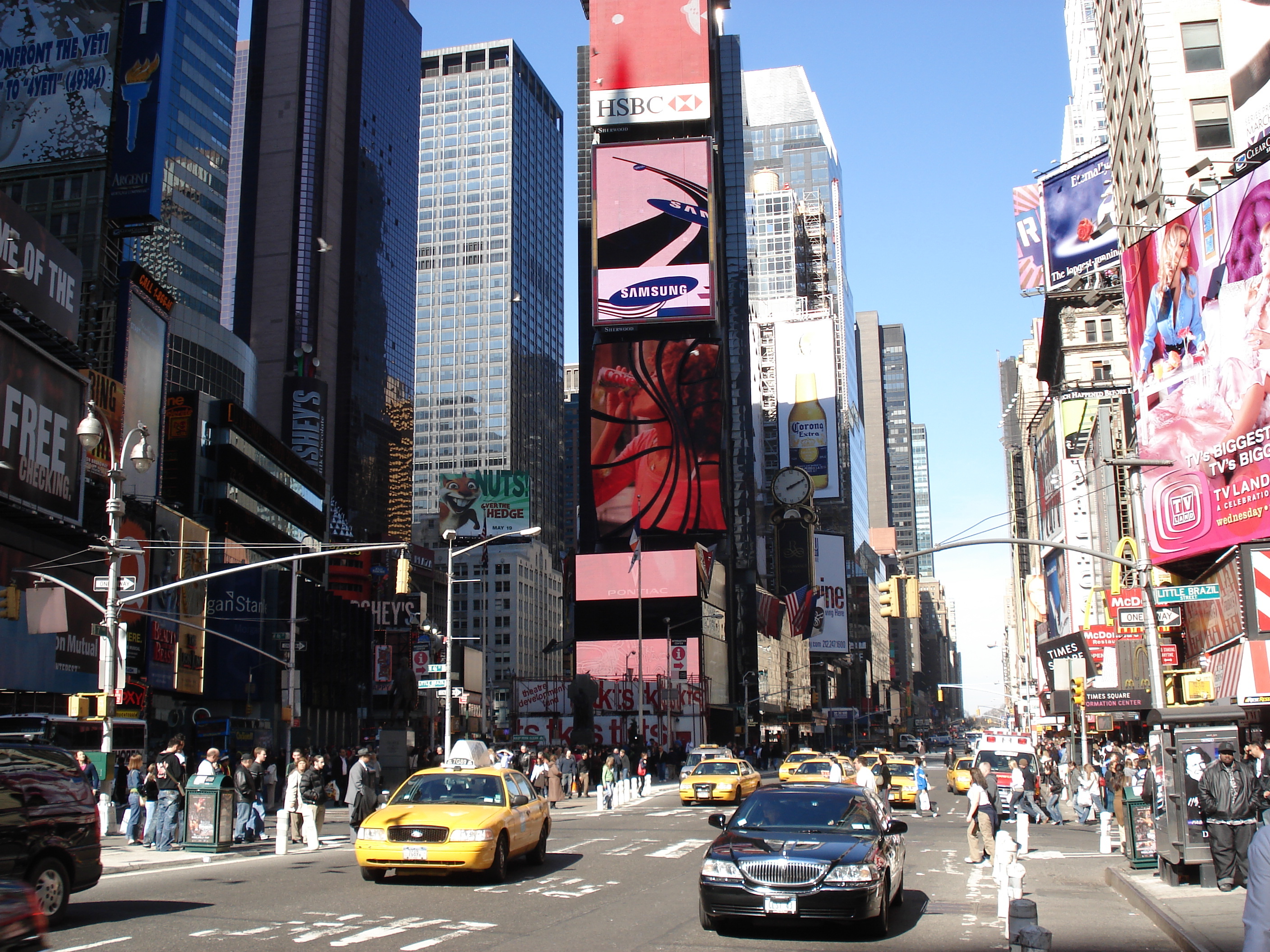 รูปถ่าย สหรัฐอเมริกา(United States) นิวยอร์ก(New York) ไทม์สแควร์(Times Square) 2006-03 21