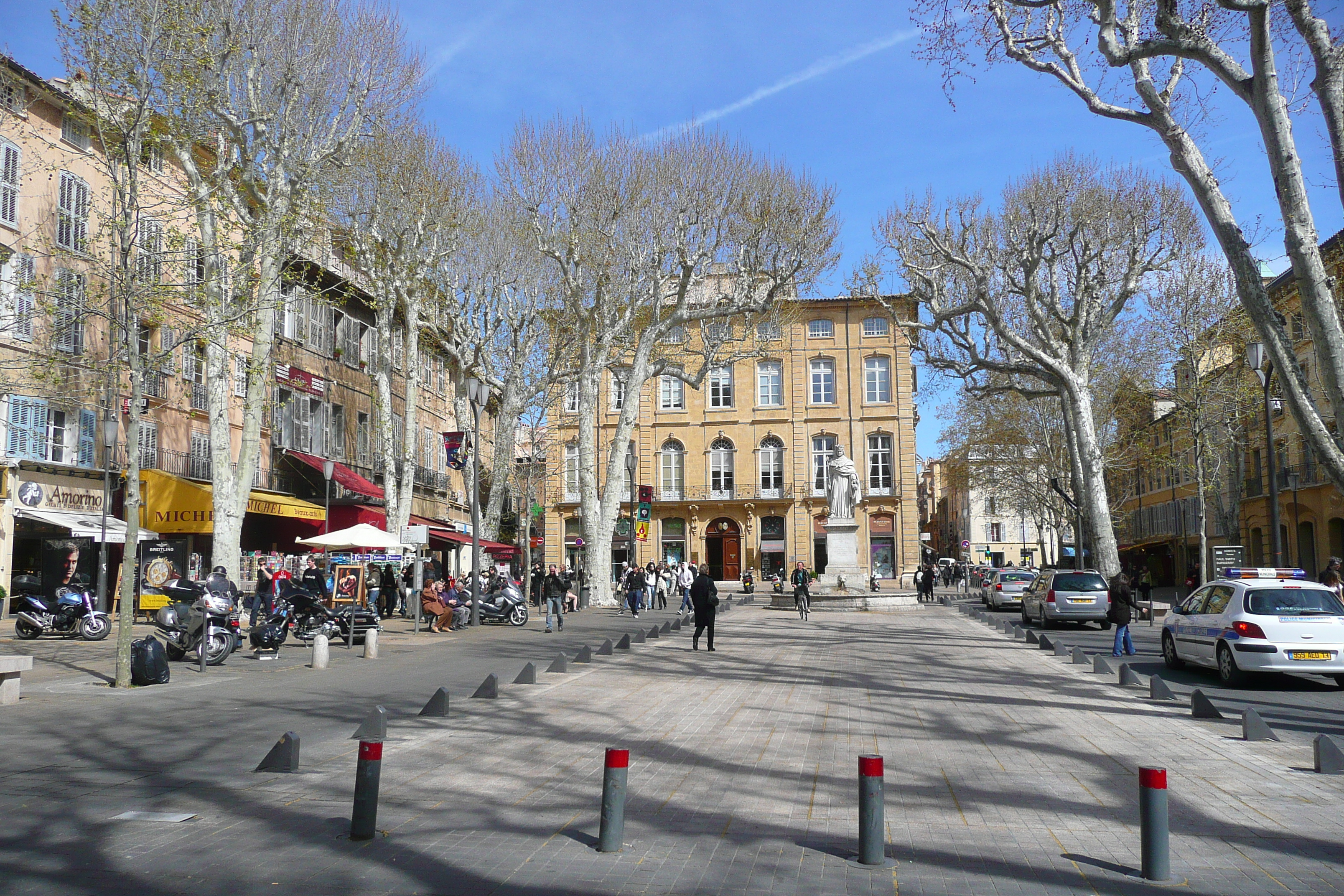 รูปถ่าย ฝรั่งเศส(France) แอ็กซ์-อ็อง-โพรว็องส์(Aix en Provence) ถนนมีราโบ(Cours Mirabeau) 2008-04 12