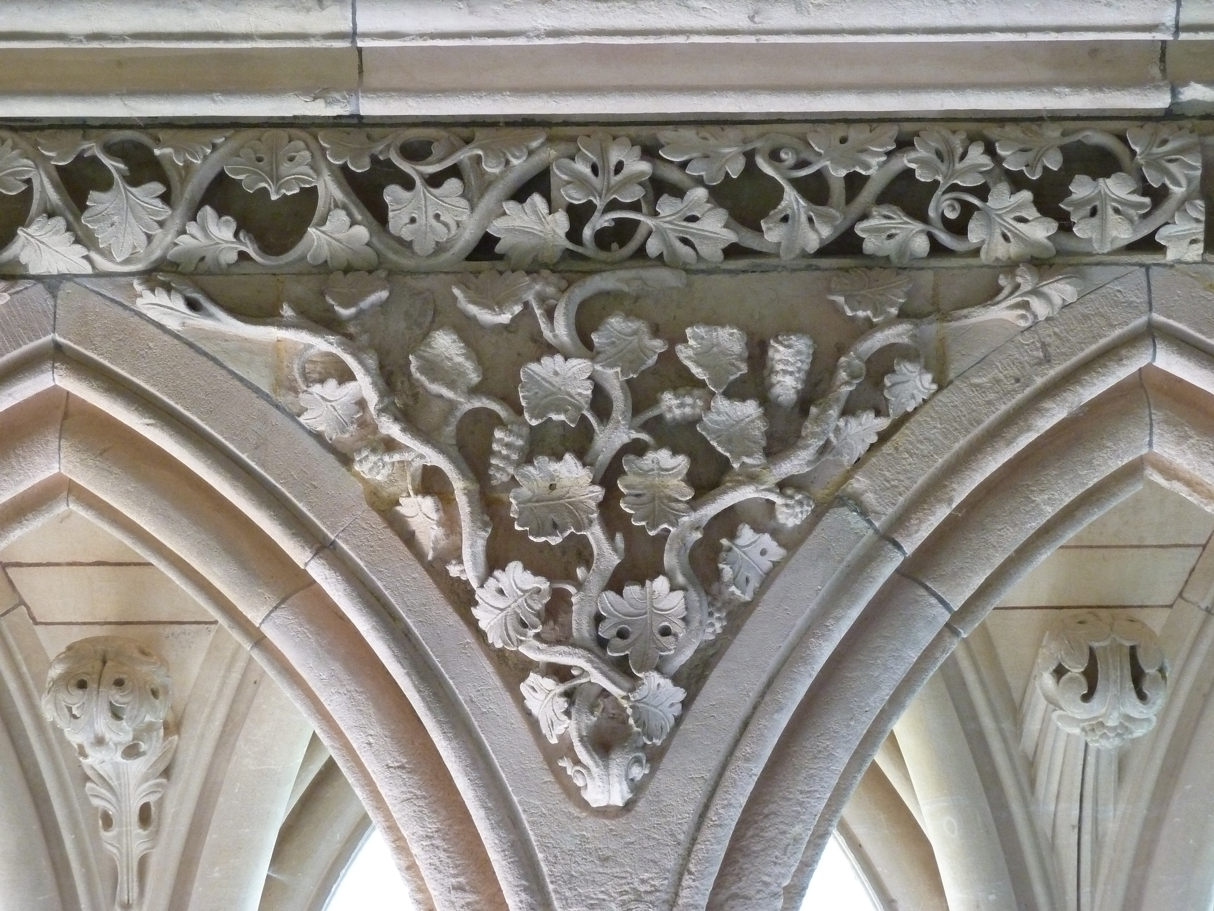 รูปถ่าย ฝรั่งเศส(France) มงแซ็งมีแชล(Mont St Michel) ระเบียงคดแอบบีมงแซ็งมีแชล(Mont St Michel Abbey Cloister) 2010-04 5