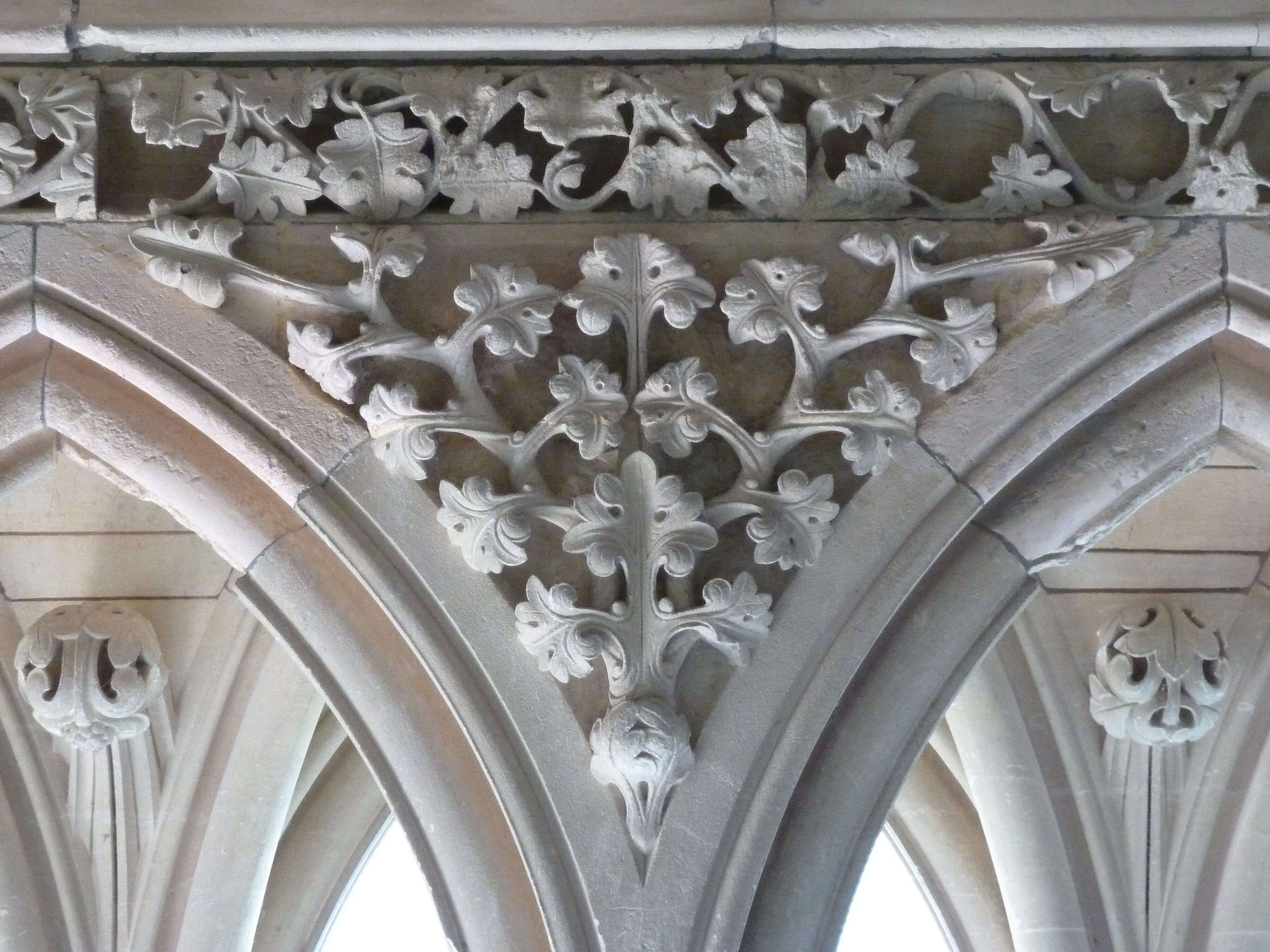 รูปถ่าย ฝรั่งเศส(France) มงแซ็งมีแชล(Mont St Michel) ระเบียงคดแอบบีมงแซ็งมีแชล(Mont St Michel Abbey Cloister) 2010-04 2