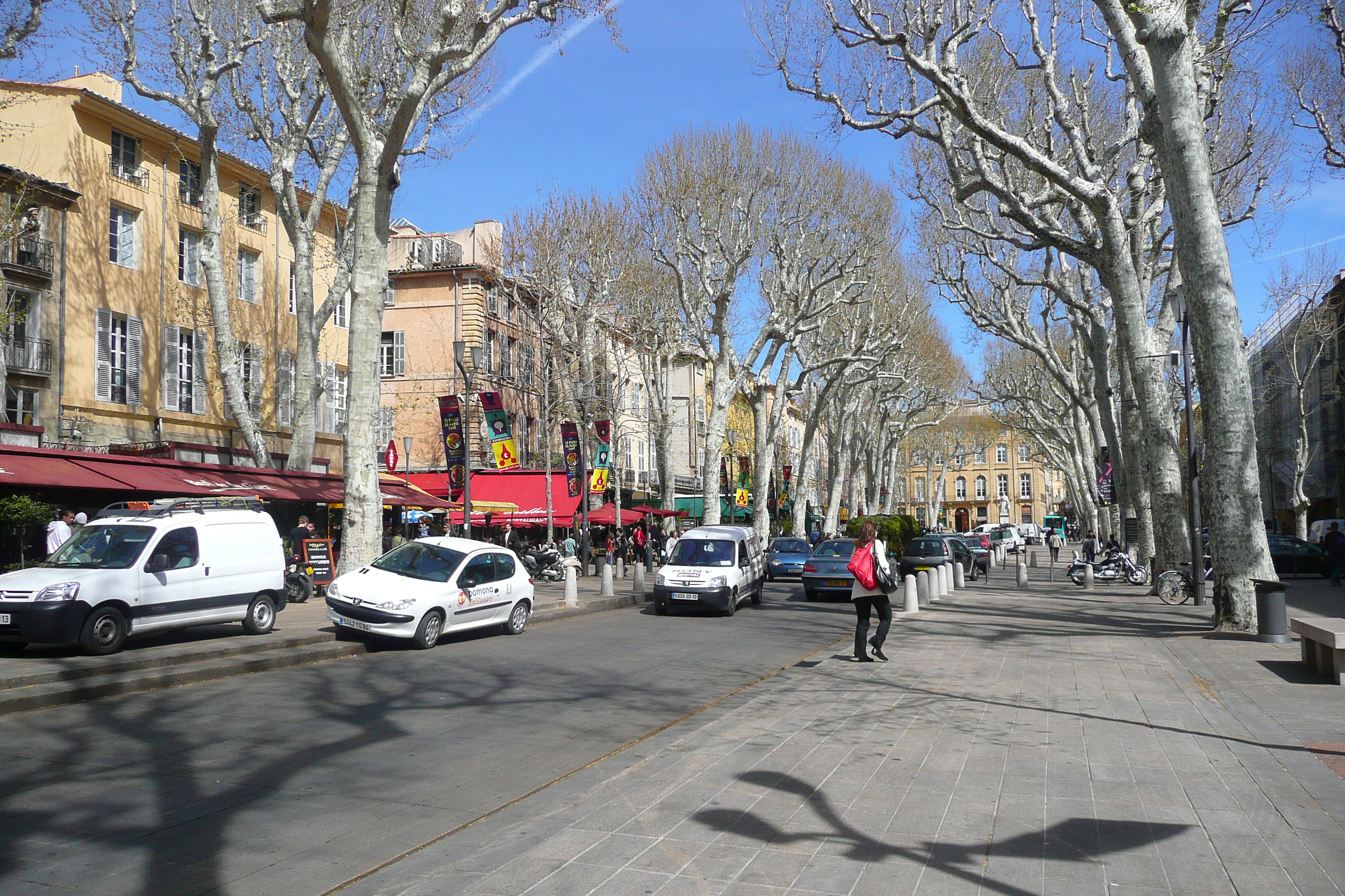 รูปถ่าย ฝรั่งเศส(France) แอ็กซ์-อ็อง-โพรว็องส์(Aix en Provence) ถนนมีราโบ(Cours Mirabeau) 2008-04 37