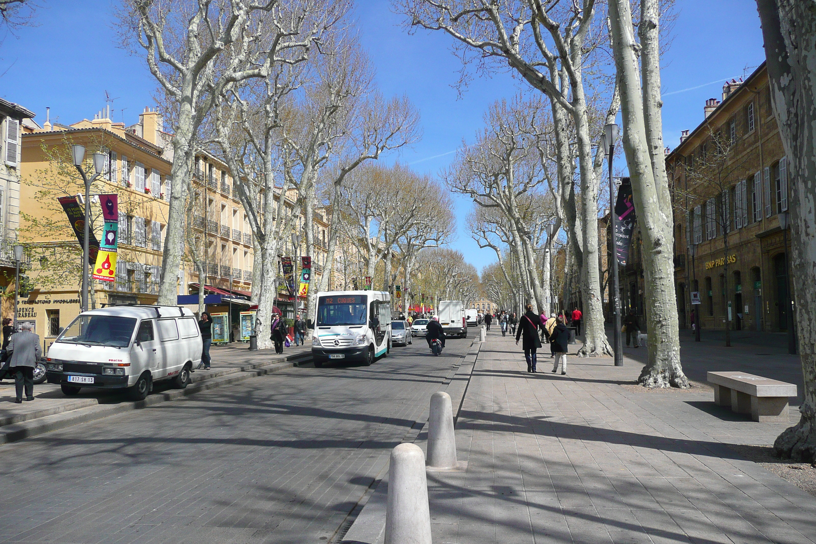 รูปถ่าย ฝรั่งเศส(France) แอ็กซ์-อ็อง-โพรว็องส์(Aix en Provence) ถนนมีราโบ(Cours Mirabeau) 2008-04 42