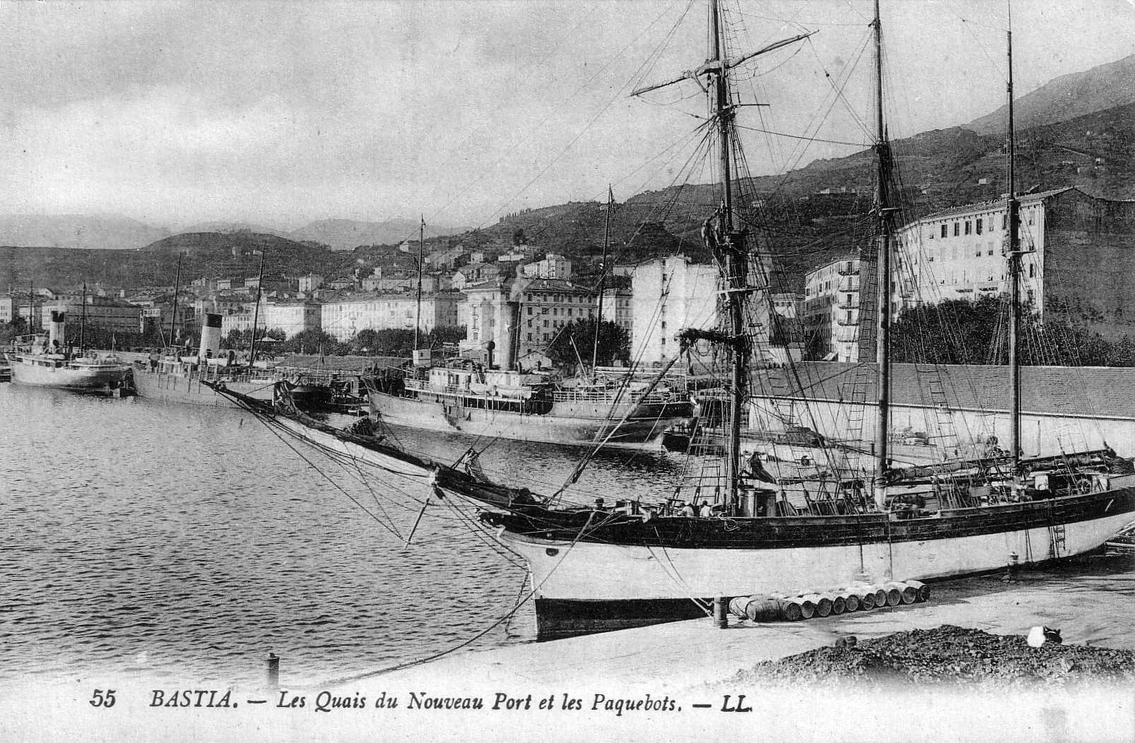 รูปถ่าย ฝรั่งเศส(France) คอร์สิคา(Corsica) โปสการ์ดเก่า(Old Postcards) บาสเทีย(Bastia) 1900-01 58