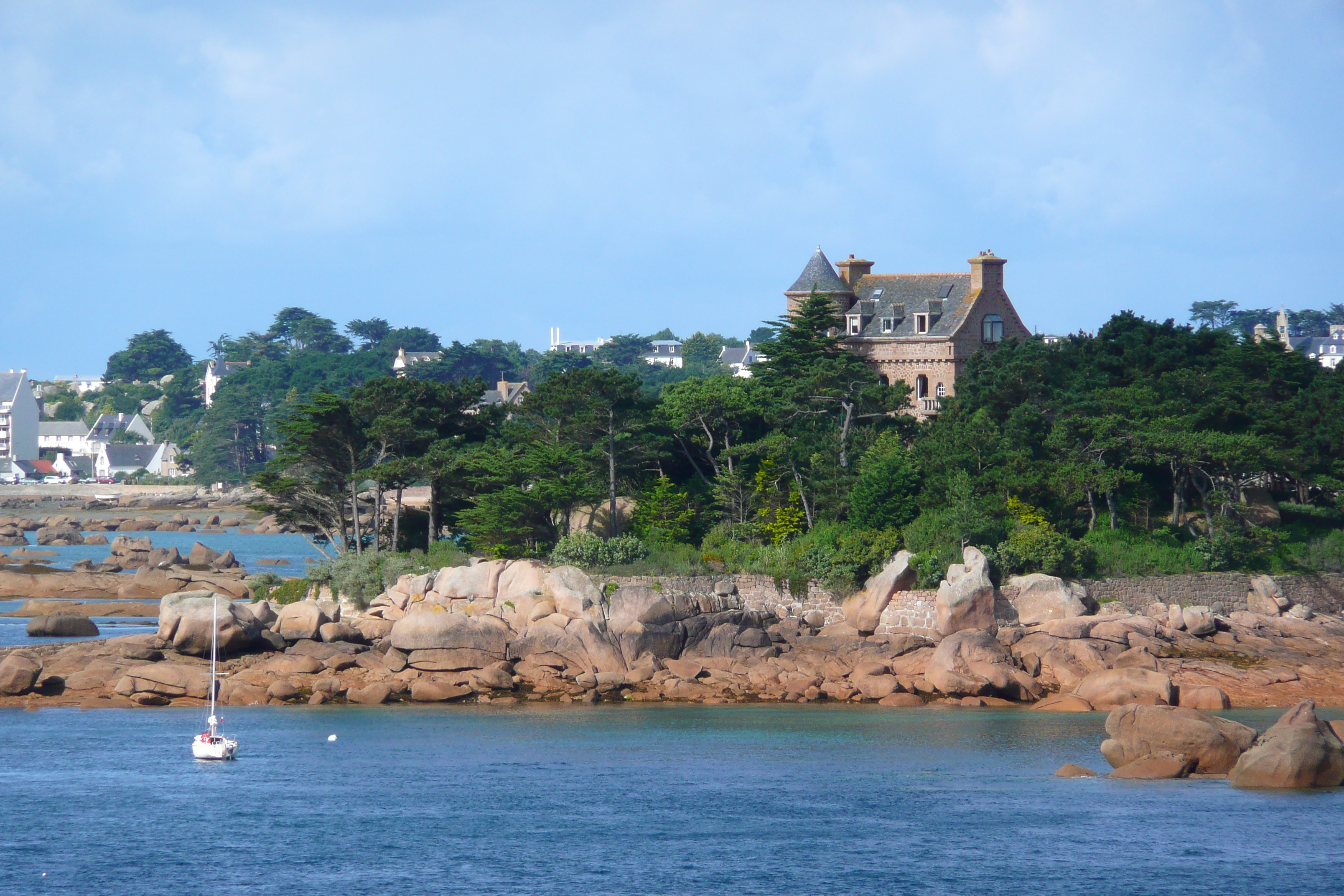 รูปถ่าย ฝรั่งเศส(France) แปร์รอส-กีแรก(Perros Guirec) หิน  แกรนิตชมพู (Cote de granite rose) 2007-08 29
