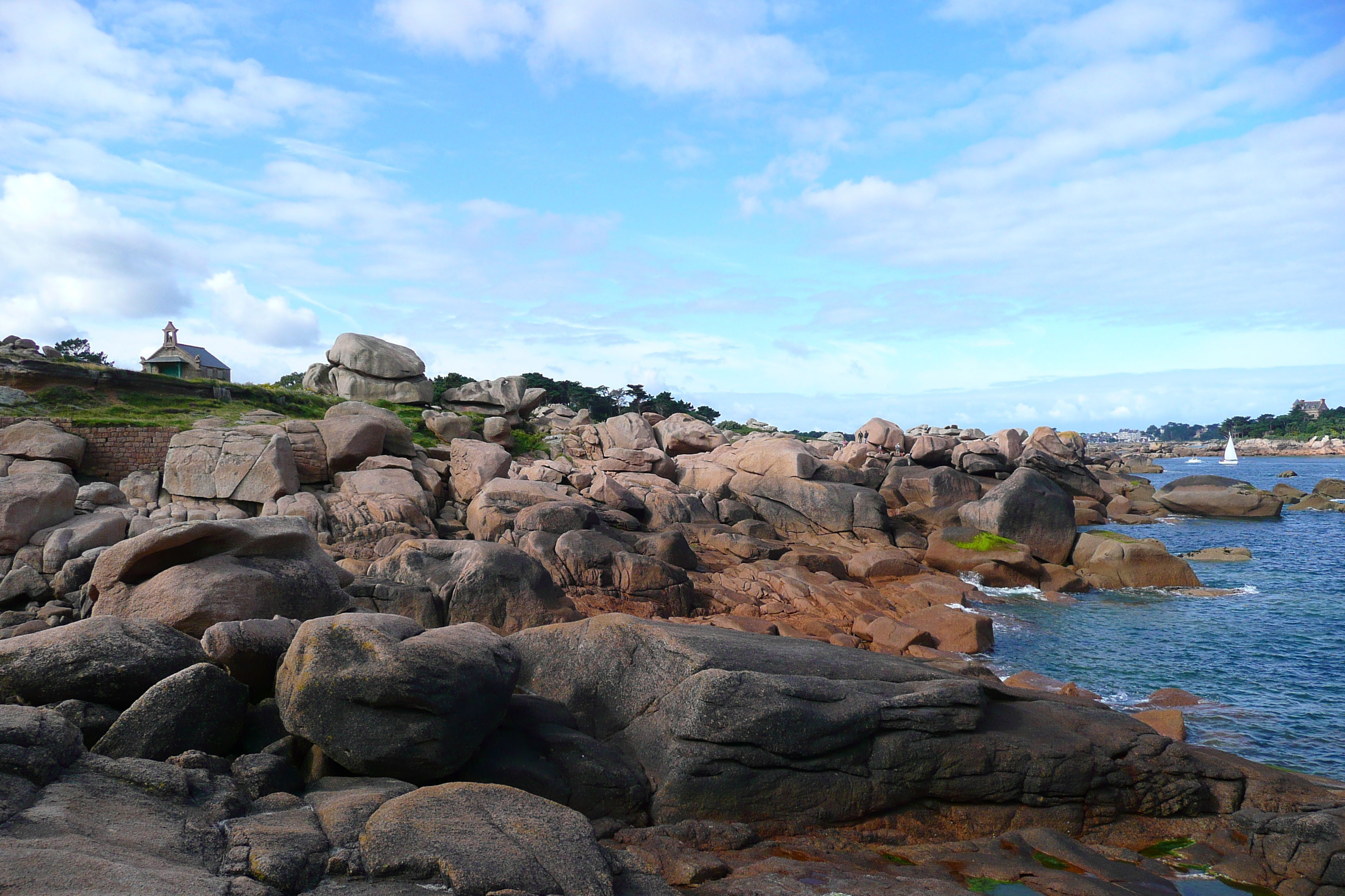 รูปถ่าย ฝรั่งเศส(France) แปร์รอส-กีแรก(Perros Guirec) หิน  แกรนิตชมพู (Cote de granite rose) 2007-08 48