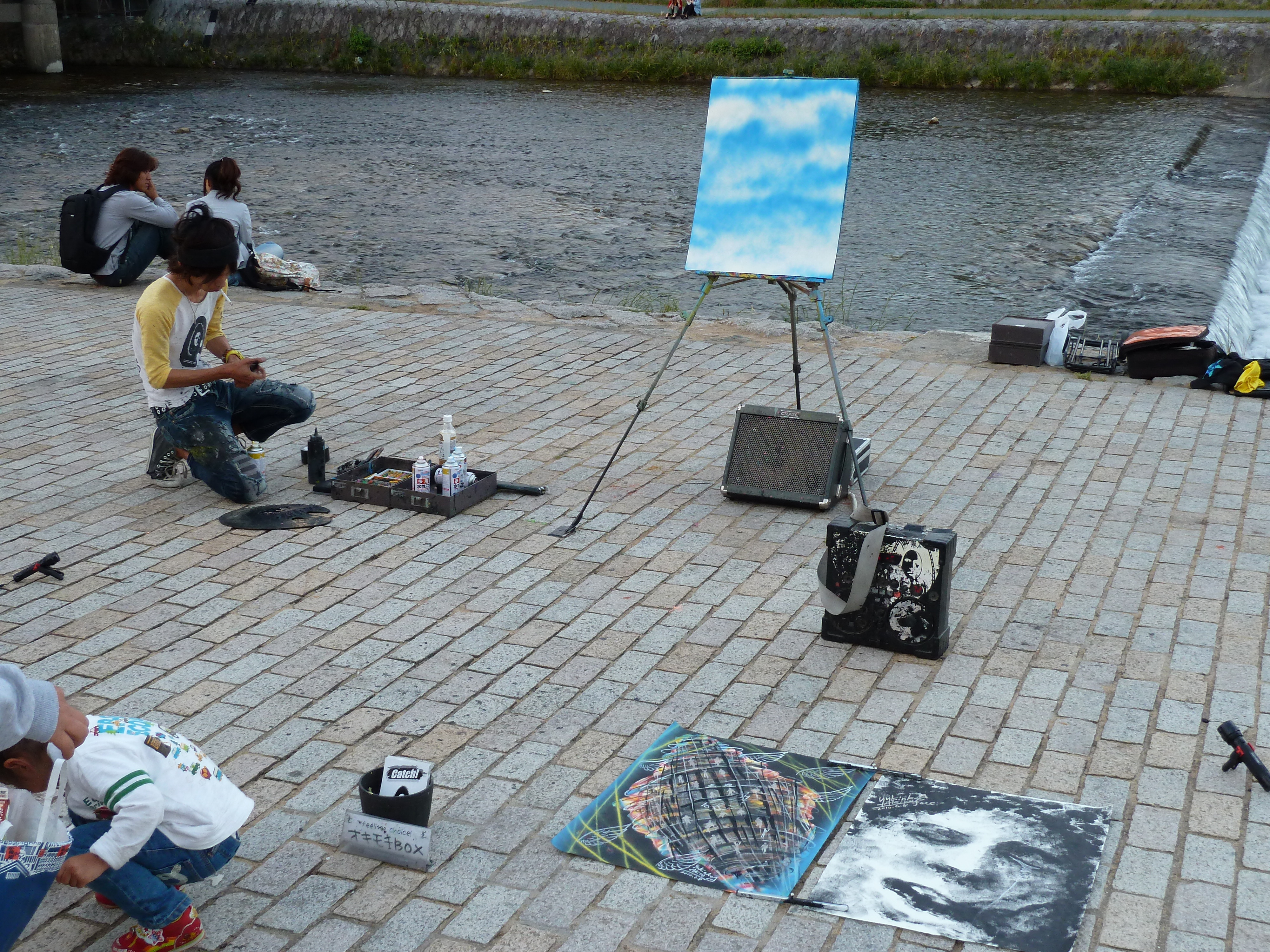 รูปถ่าย ญี่ปุ่น(Japan) เกียวโต(Kyoto) แม่น้ำคาโมะ(Kamo River) 2010-06 15