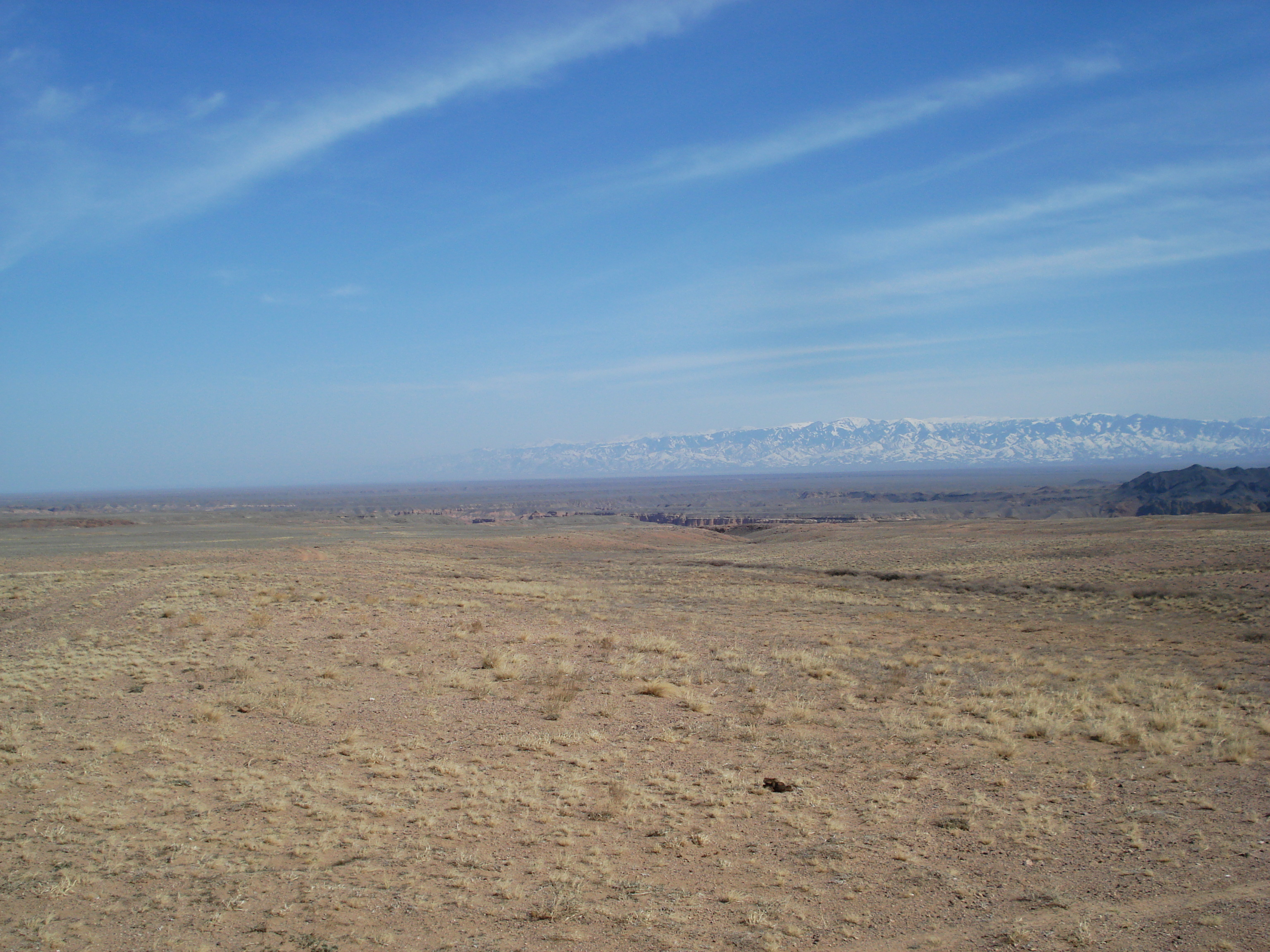 รูปถ่าย คาซัคสถาน(Kazakhstan) ถนนจากอัลมาตีไปหุบผาชารึน(Almaty to Charyn Canyon road) 2007-03 161