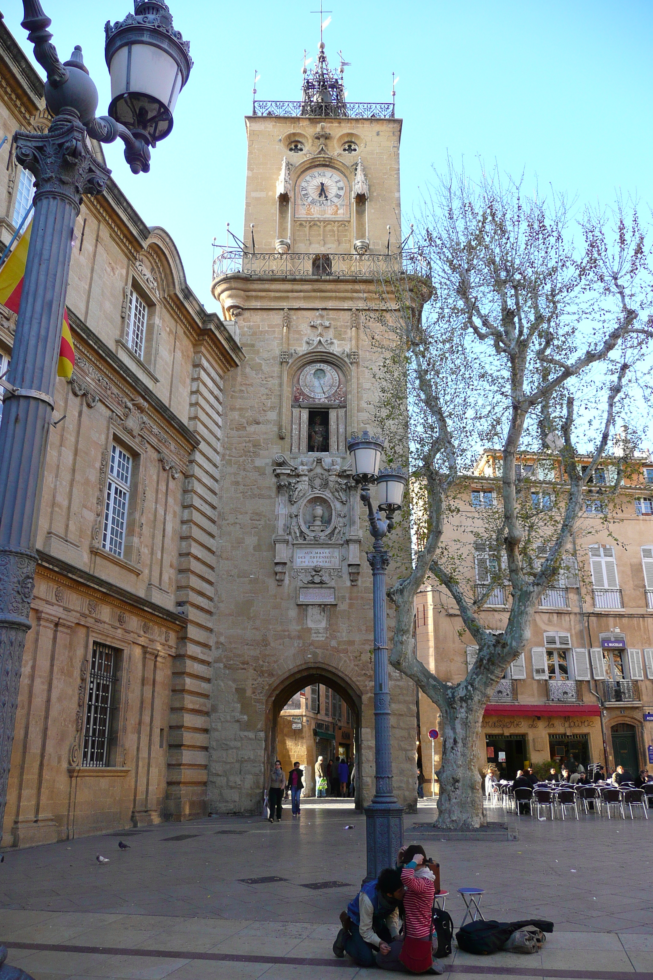 รูปถ่าย ฝรั่งเศส(France) แอ็กซ์-อ็อง-โพรว็องส์(Aix en Provence) ศาลาว่าการเมืองแอ็กซ์(Aix Town Hall) 2008-04 13