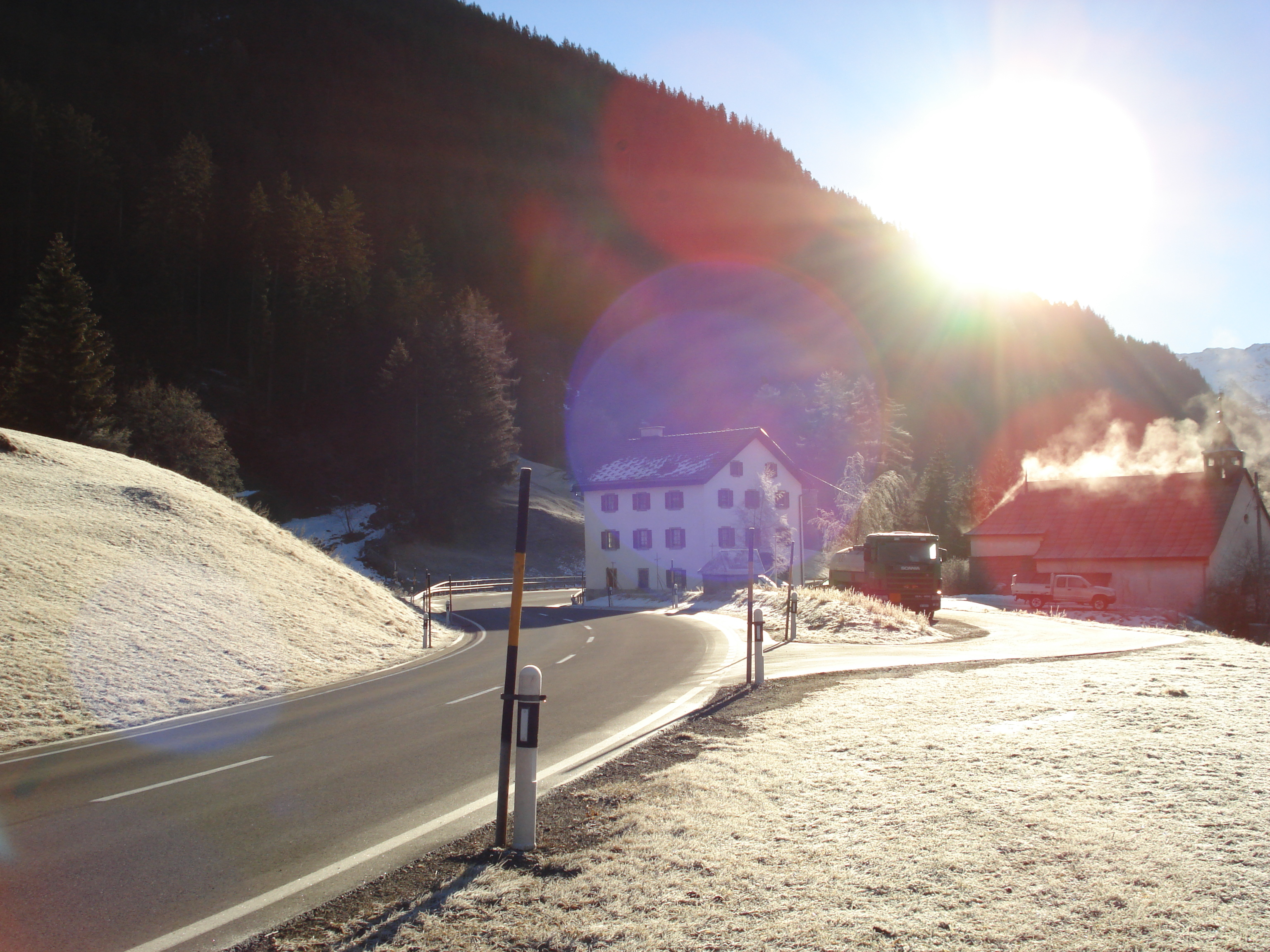 รูปถ่าย สวิสเซอร์แลนด์(Switzerland) ถนนจากคูร์ไปเซนต์มอริตซ์(Chur to St Moritz Road) 2007-01 5