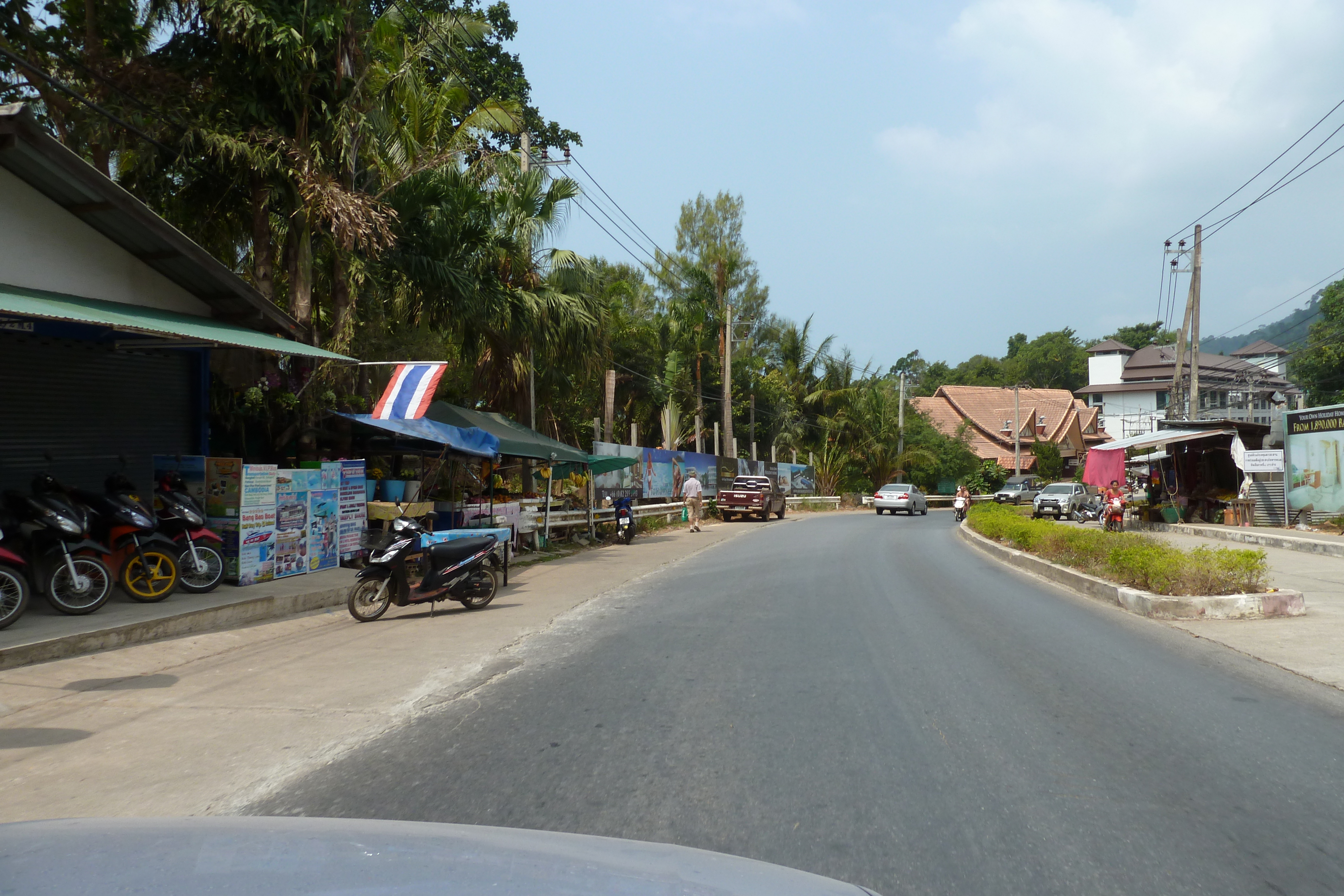 รูปถ่าย ไทย(Thailand) เกาะช้าง(Ko Chang) ถนนบนเกาะ(Island road) 2011-02 5