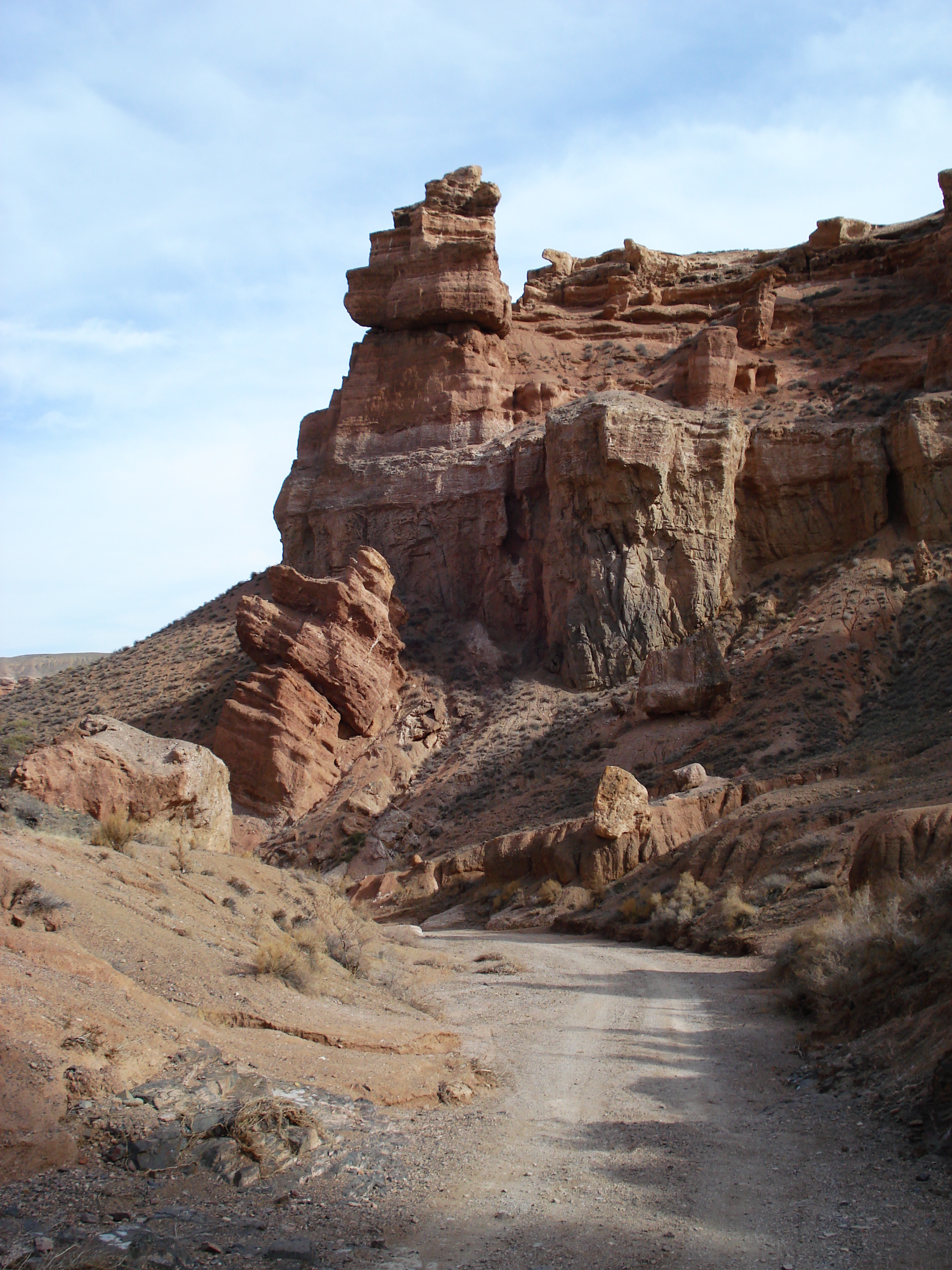 รูปถ่าย คาซัคสถาน(Kazakhstan) หุบผาชารึน(Charyn Canyon) 2007-03 31