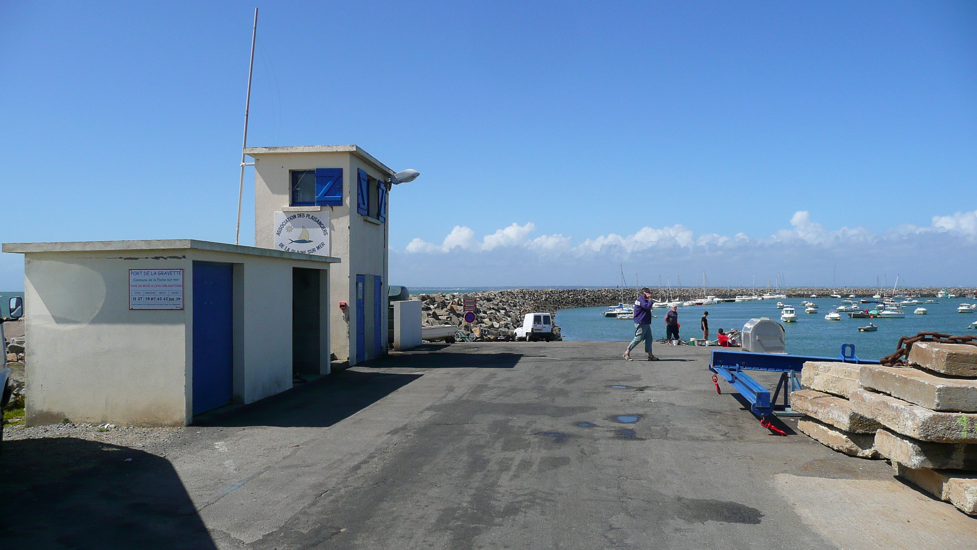 รูปถ่าย ฝรั่งเศส(France) ลาแปลน-ซูร์-แมร์(La Plaine sur mer) ท่าเรือลากราแว็ต(Port de la gravette) 2007-07 13