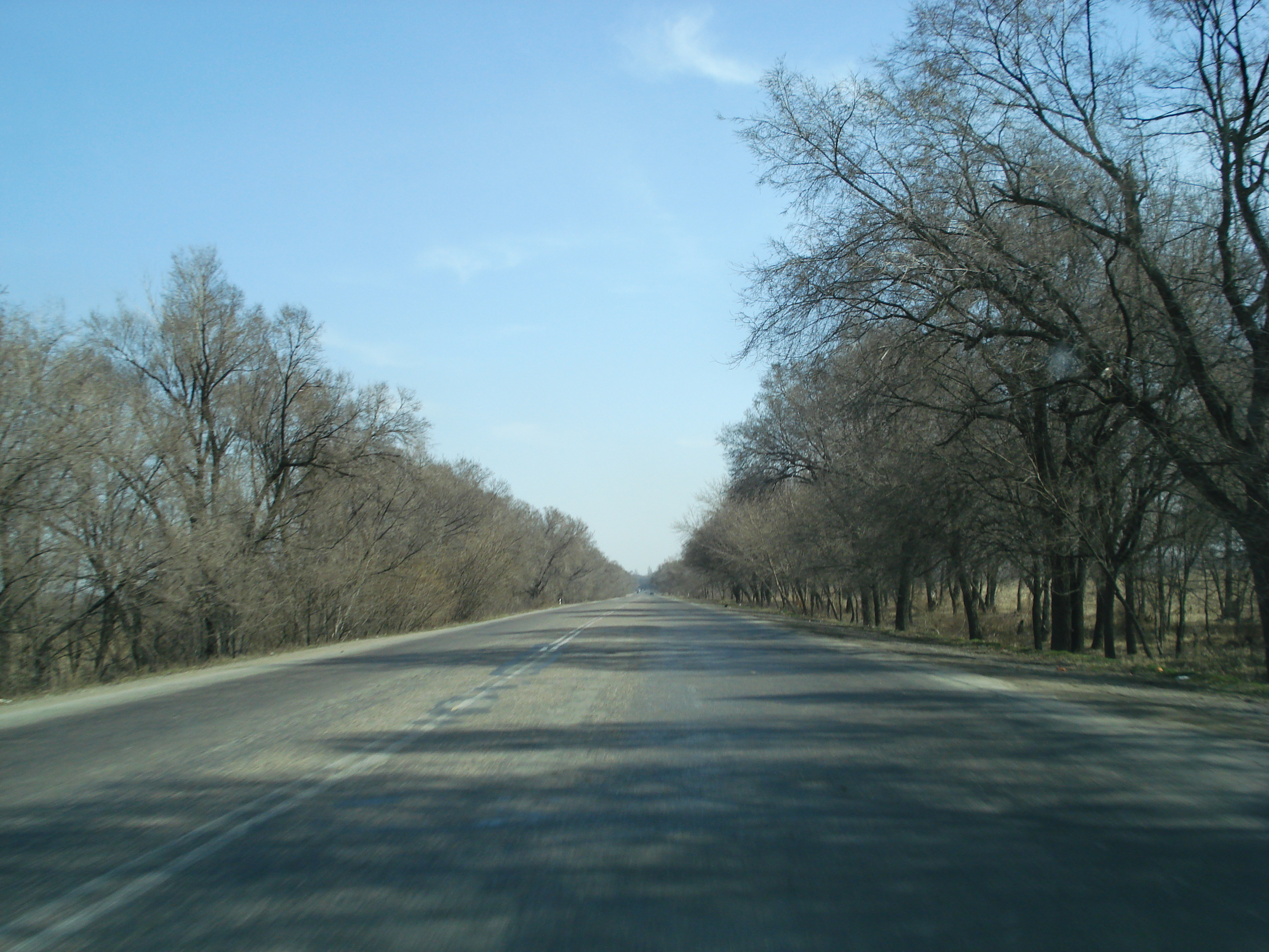 รูปถ่าย คาซัคสถาน(Kazakhstan) ถนนจากอัลมาตีไปหุบผาชารึน(Almaty to Charyn Canyon road) 2007-03 14