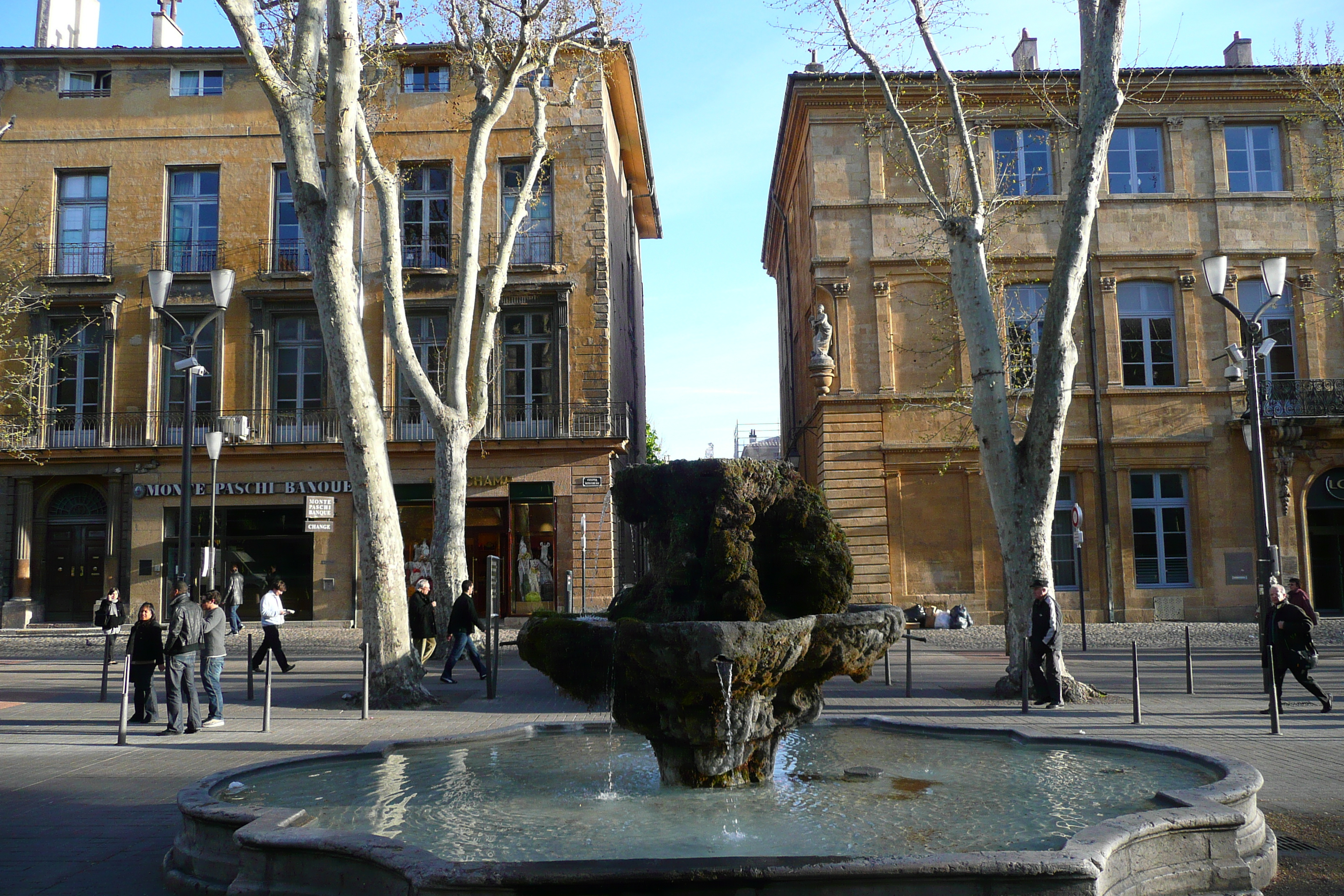 รูปถ่าย ฝรั่งเศส(France) แอ็กซ์-อ็อง-โพรว็องส์(Aix en Provence) ถนนมีราโบ(Cours Mirabeau) 2008-04 20