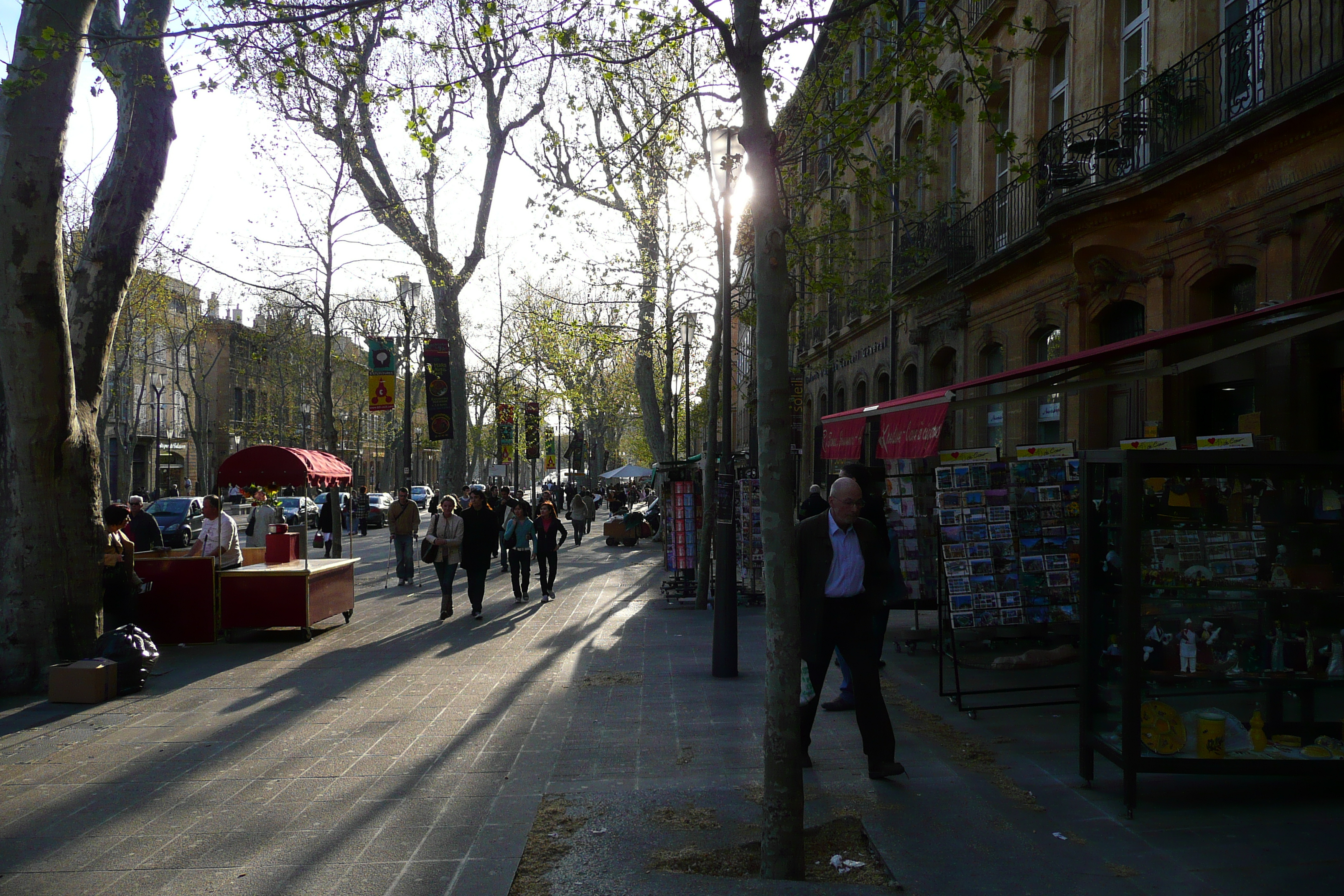 รูปถ่าย ฝรั่งเศส(France) แอ็กซ์-อ็อง-โพรว็องส์(Aix en Provence) ถนนมีราโบ(Cours Mirabeau) 2008-04 26