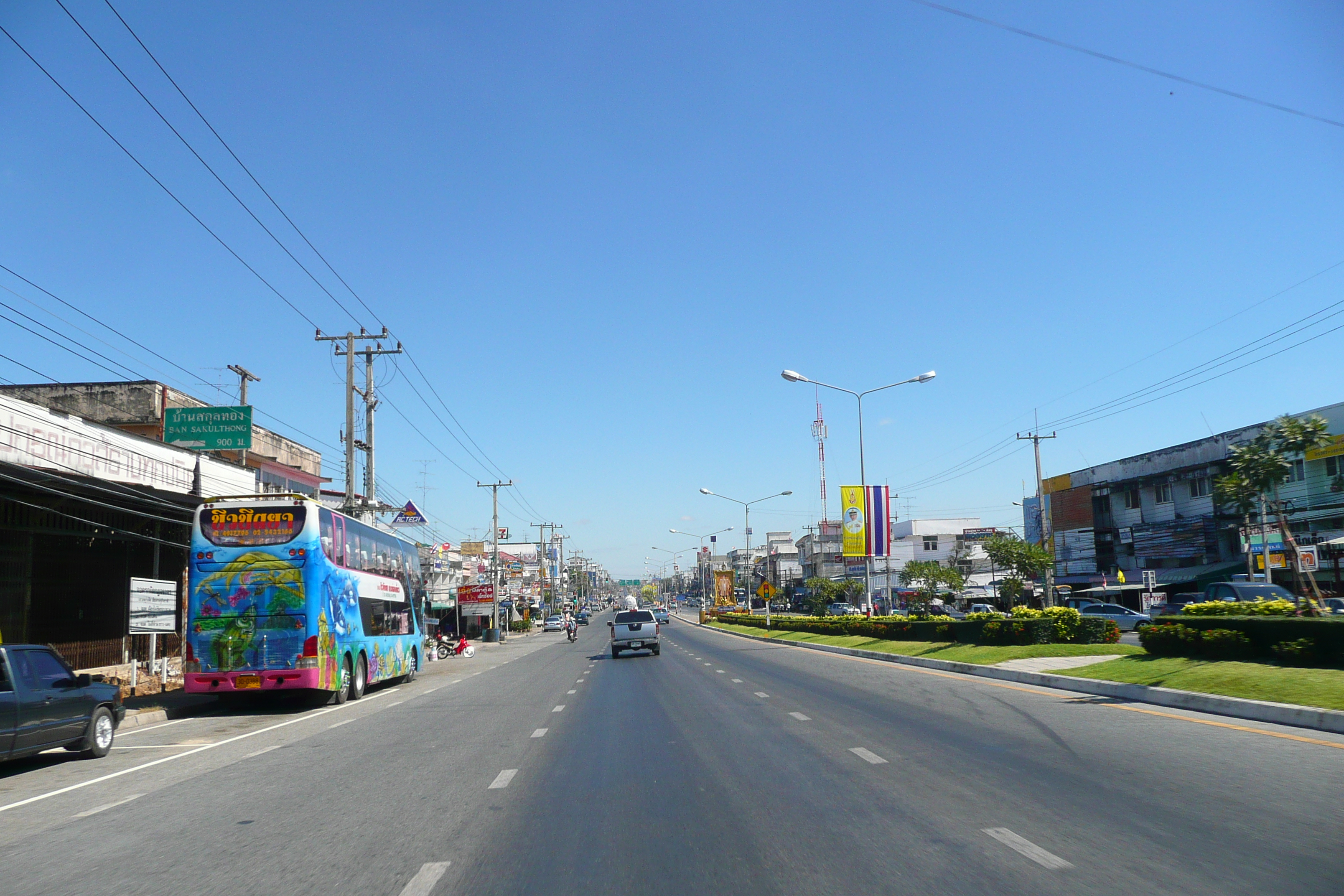 รูปถ่าย ไทย(Thailand) ถนนจากพัทยาไปเกาะเสม็ด(Pattaya to Ko Samet road) 2008-12 28