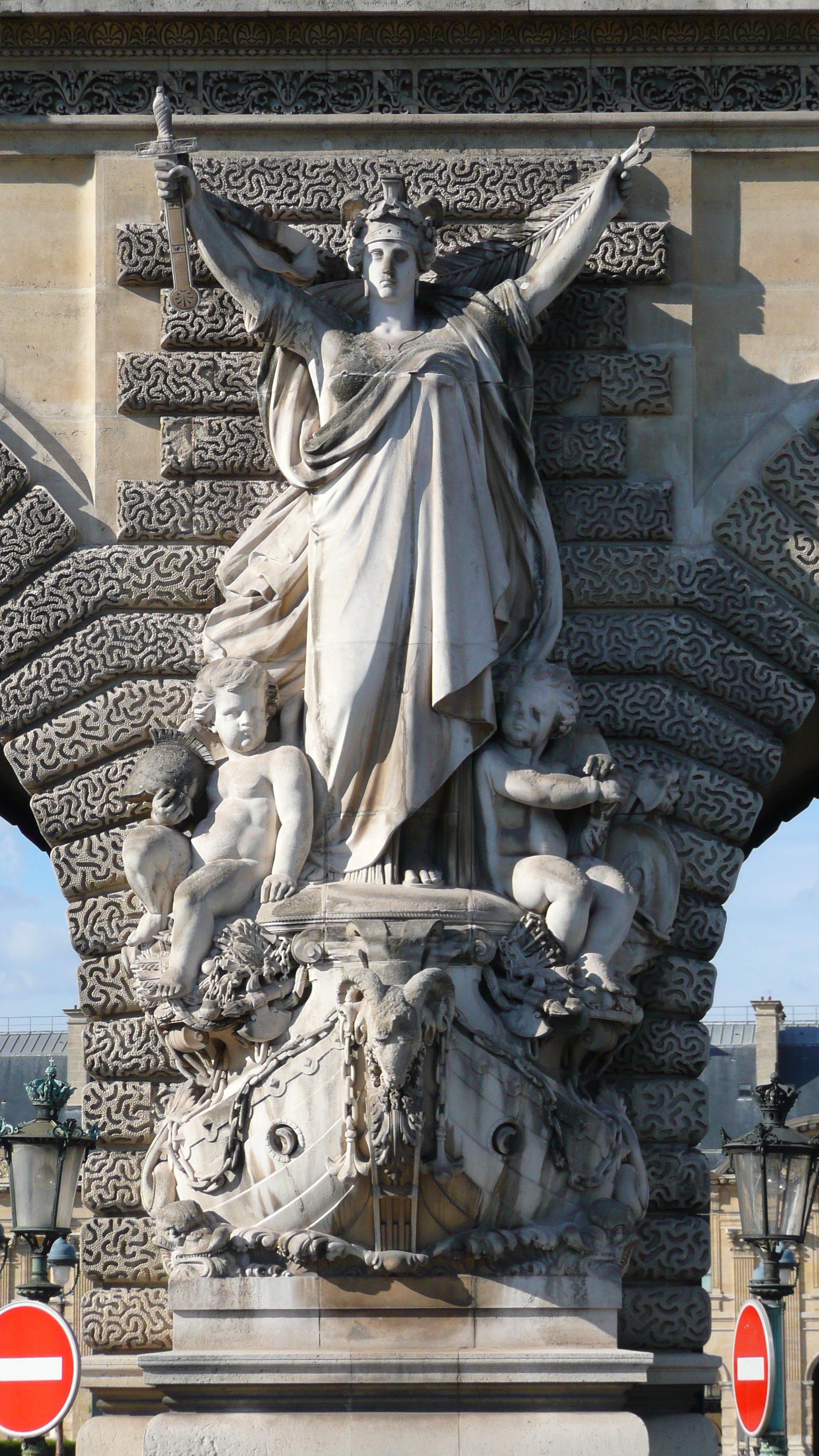 รูปถ่าย ฝรั่งเศส(France) ปารีส(Paris) ลูฟว์(Louvre) ด้านหน้าพระราชวังลูฟวร์ริมแม่น้ำ(Riverside facade of Louvre) 2007-07 16