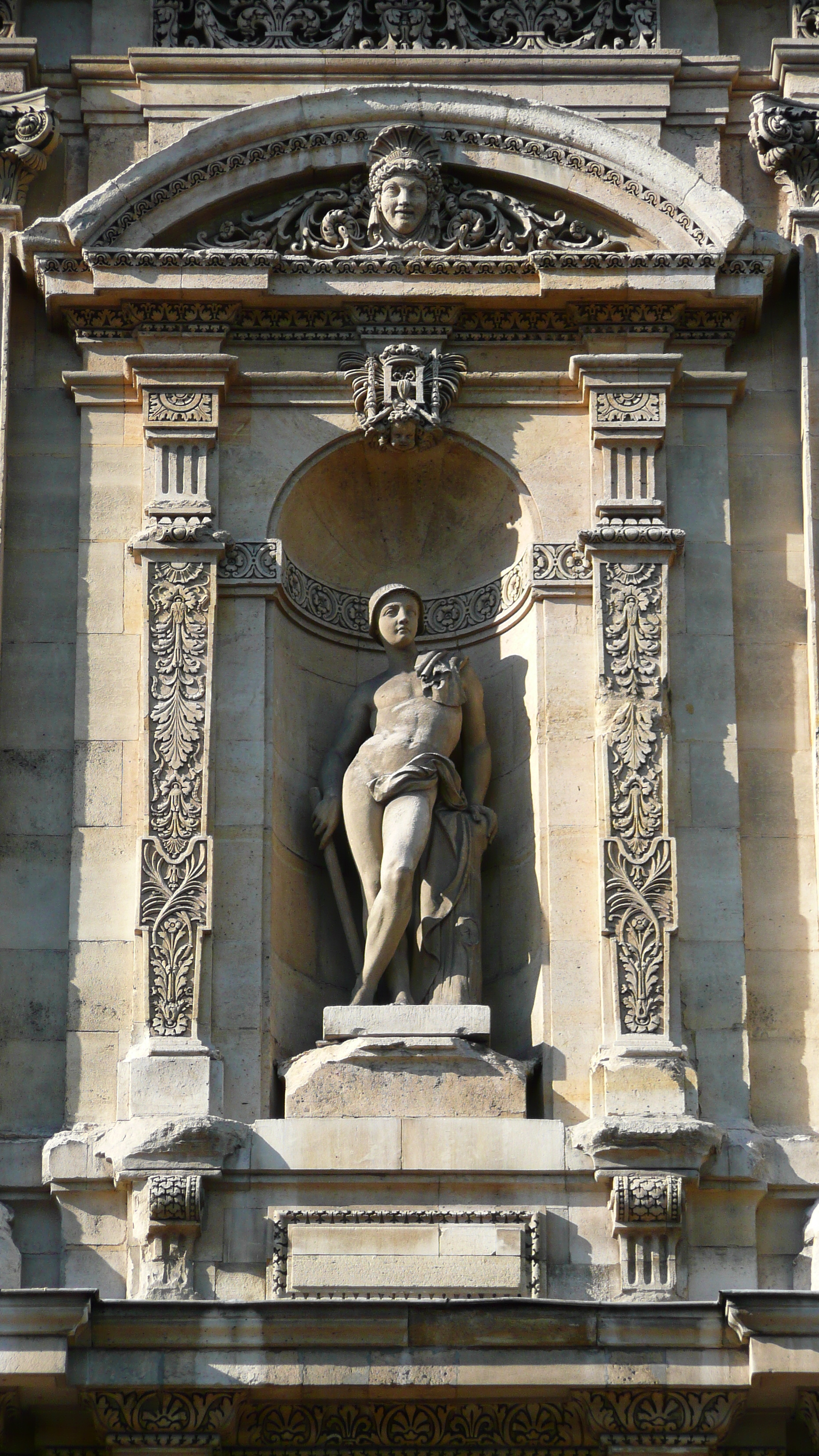 รูปถ่าย ฝรั่งเศส(France) ปารีส(Paris) ลูฟว์(Louvre) ด้านหน้าพระราชวังลูฟวร์ริมแม่น้ำ(Riverside facade of Louvre) 2007-07 59