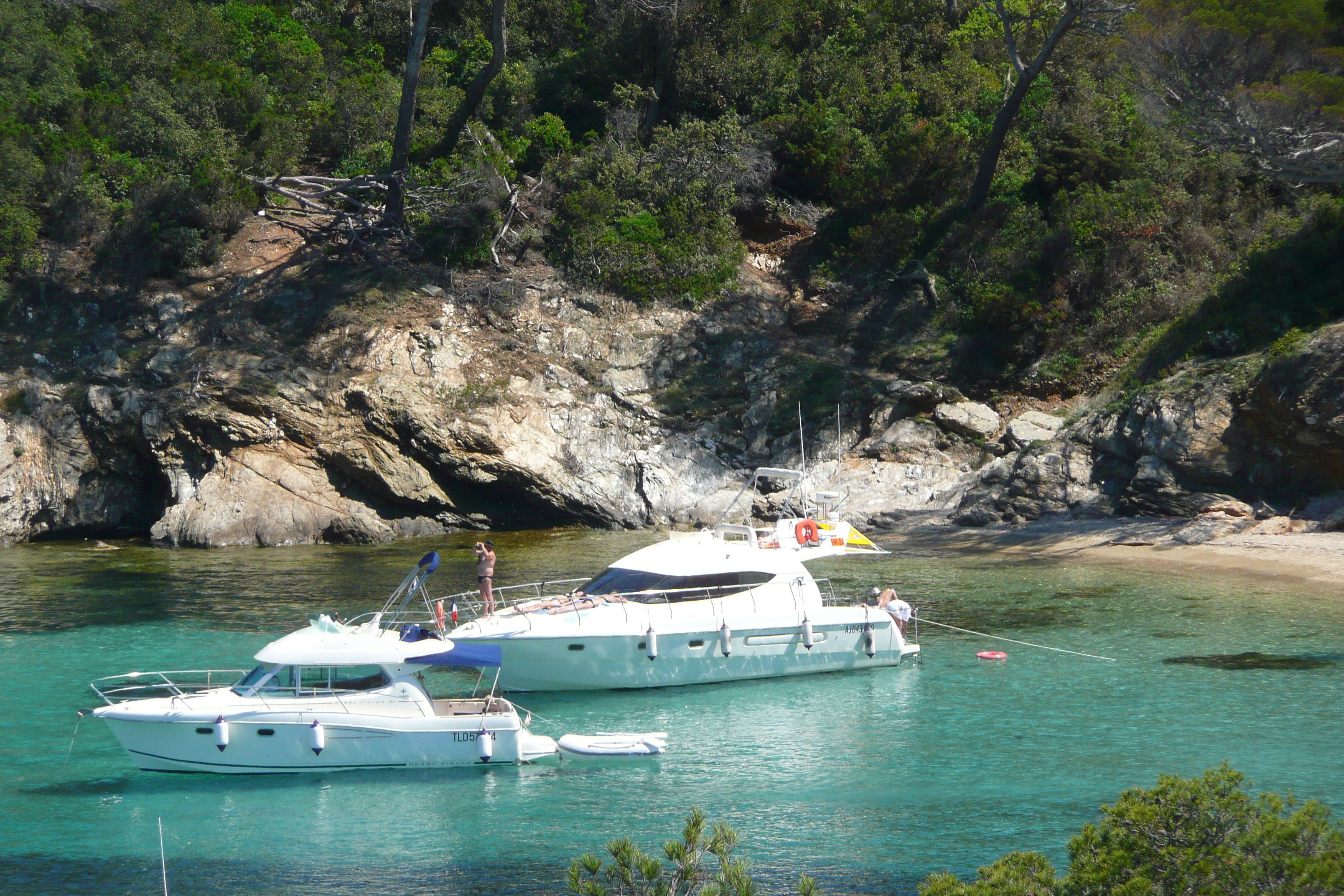 รูปถ่าย ฝรั่งเศส(France) เกาะปอร์เกอรอล(Porquerolles Island) หาดอาลีกัสตร์(Alycastre beach) 2008-05 8