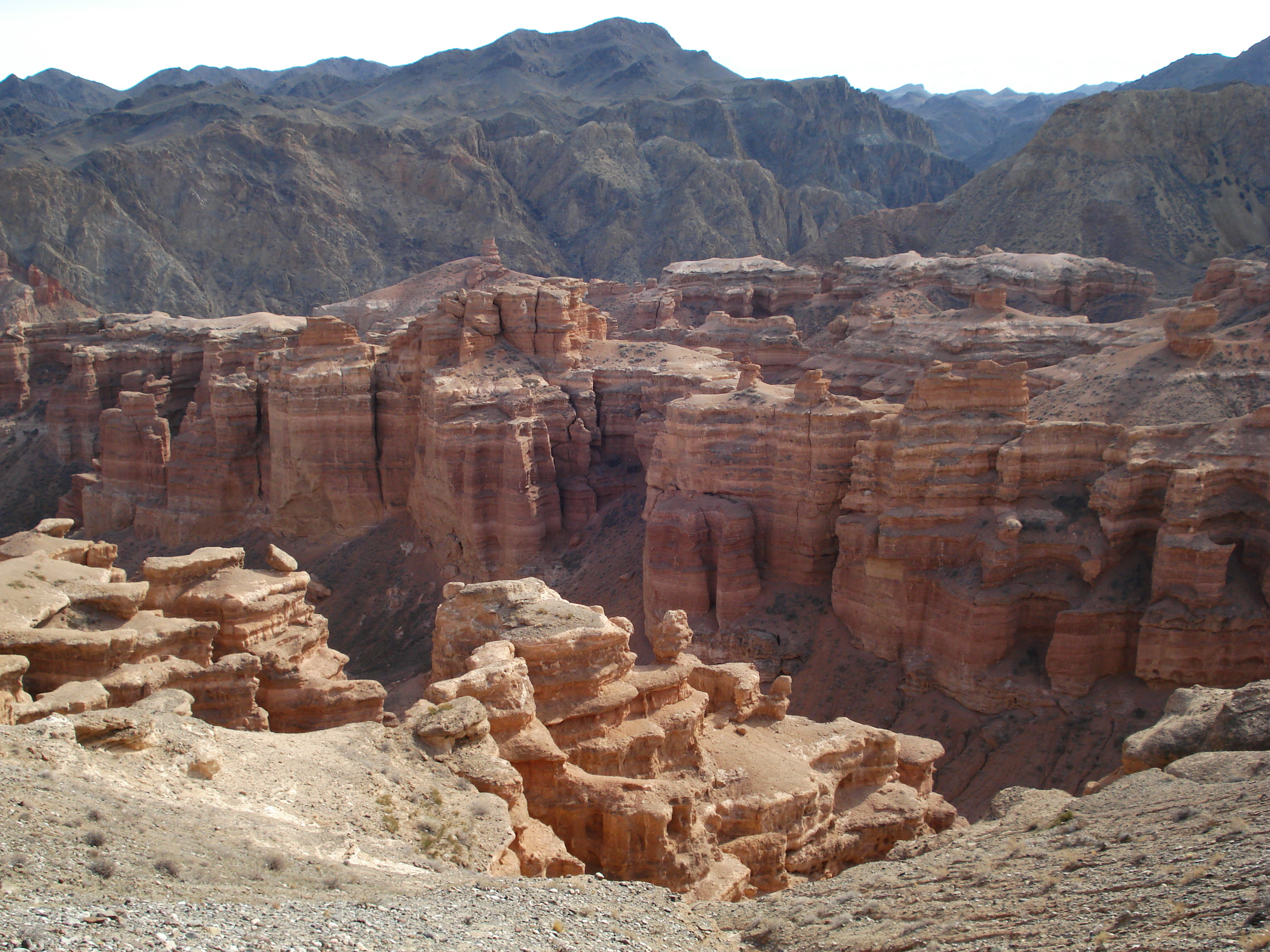 รูปถ่าย คาซัคสถาน(Kazakhstan) หุบผาชารึน(Charyn Canyon) 2007-03 212