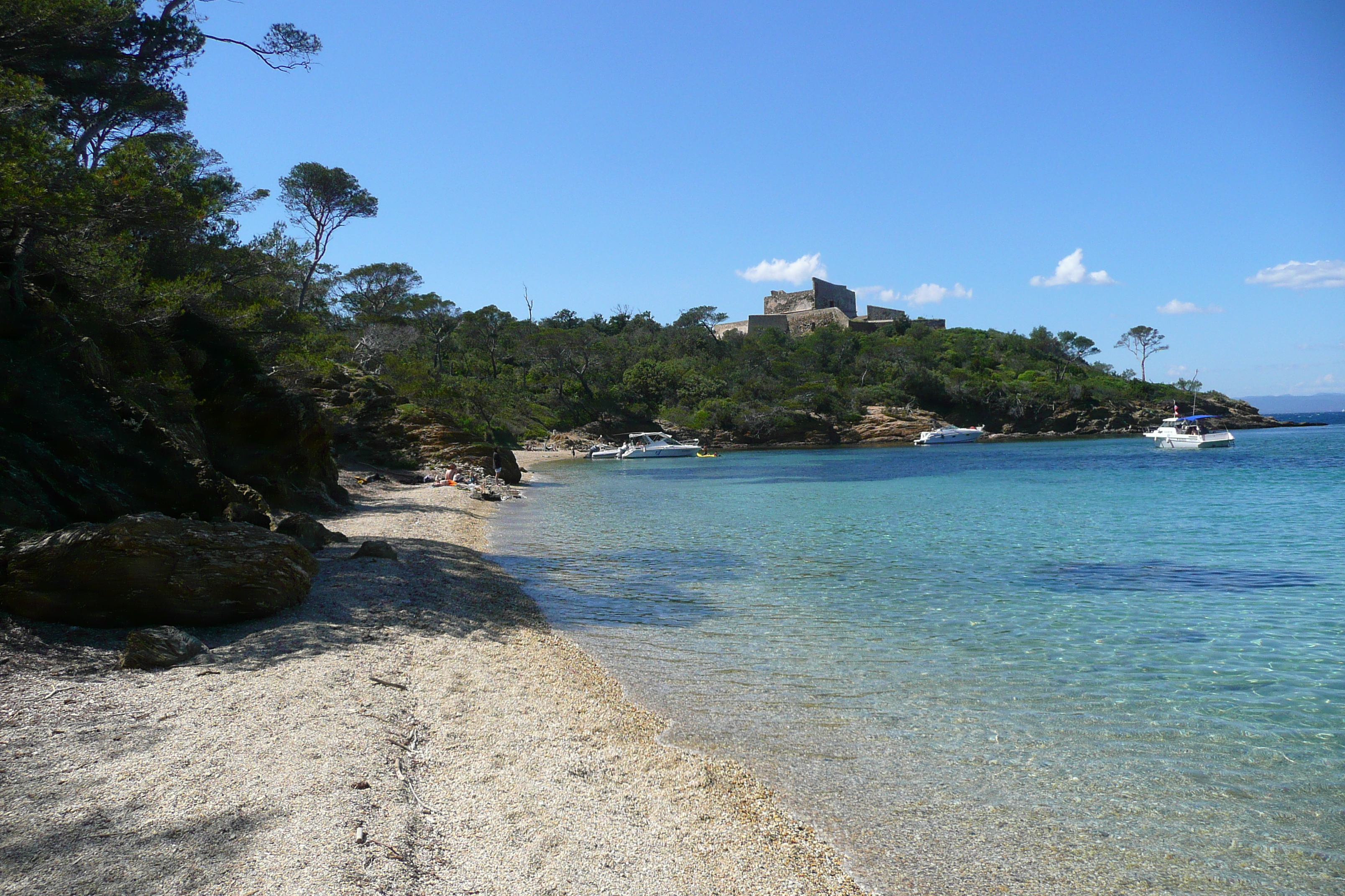 รูปถ่าย ฝรั่งเศส(France) เกาะปอร์เกอรอล(Porquerolles Island) หาดอาลีกัสตร์(Alycastre beach) 2008-05 20
