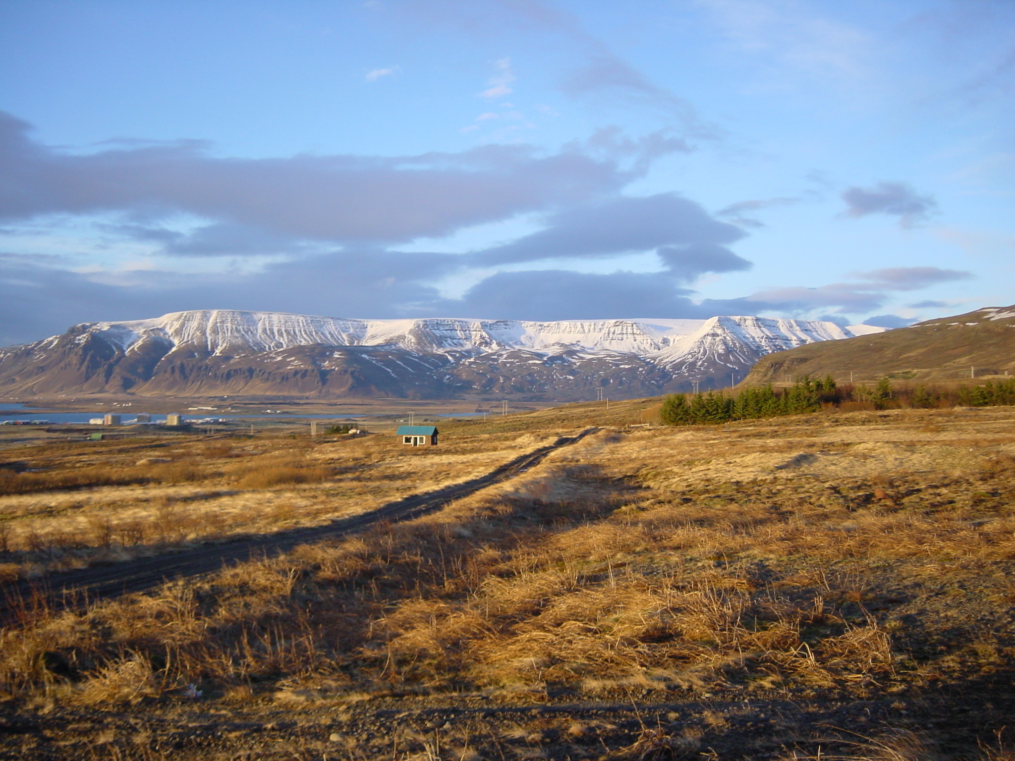 รูปถ่าย ไอซ์แลนด์(Iceland) ถนนหมายเลข 39 ไปเรคยาวิก(Road 39 to Reykjavik) 2003-03 24