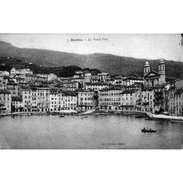 รูปถ่าย ฝรั่งเศส(France) คอร์สิคา(Corsica) โปสการ์ดเก่า(Old Postcards) บาสเทีย(Bastia) 1900-01 1