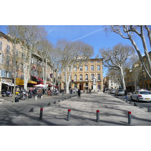 รูปถ่าย ฝรั่งเศส(France) แอ็กซ์-อ็อง-โพรว็องส์(Aix en Provence) ถนนมีราโบ(Cours Mirabeau) 2008-04 12